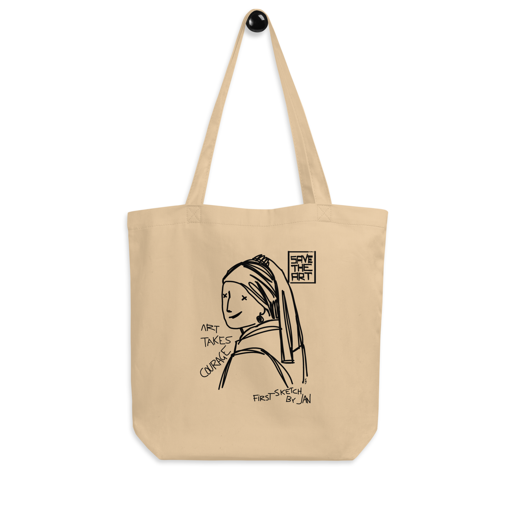 First Sketch by Jan | Save the Art | Original KRV | Eco Tote Bag