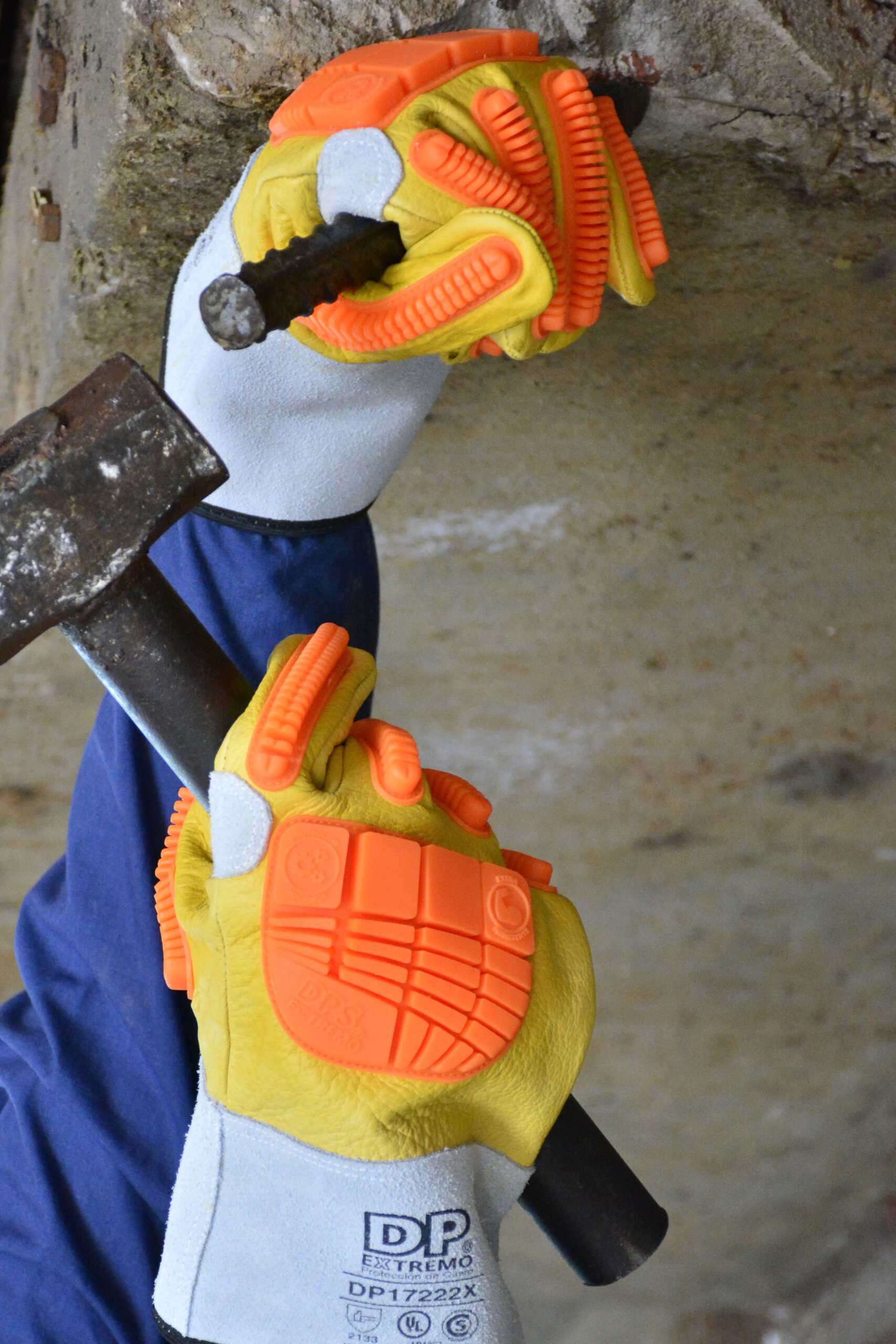 GUANTE AMERICANO VAQUETA INTERIOR ANTICORTE PUÑO CORTO REFUERZO CADENERO REFUERZO TPR DE PASCALE