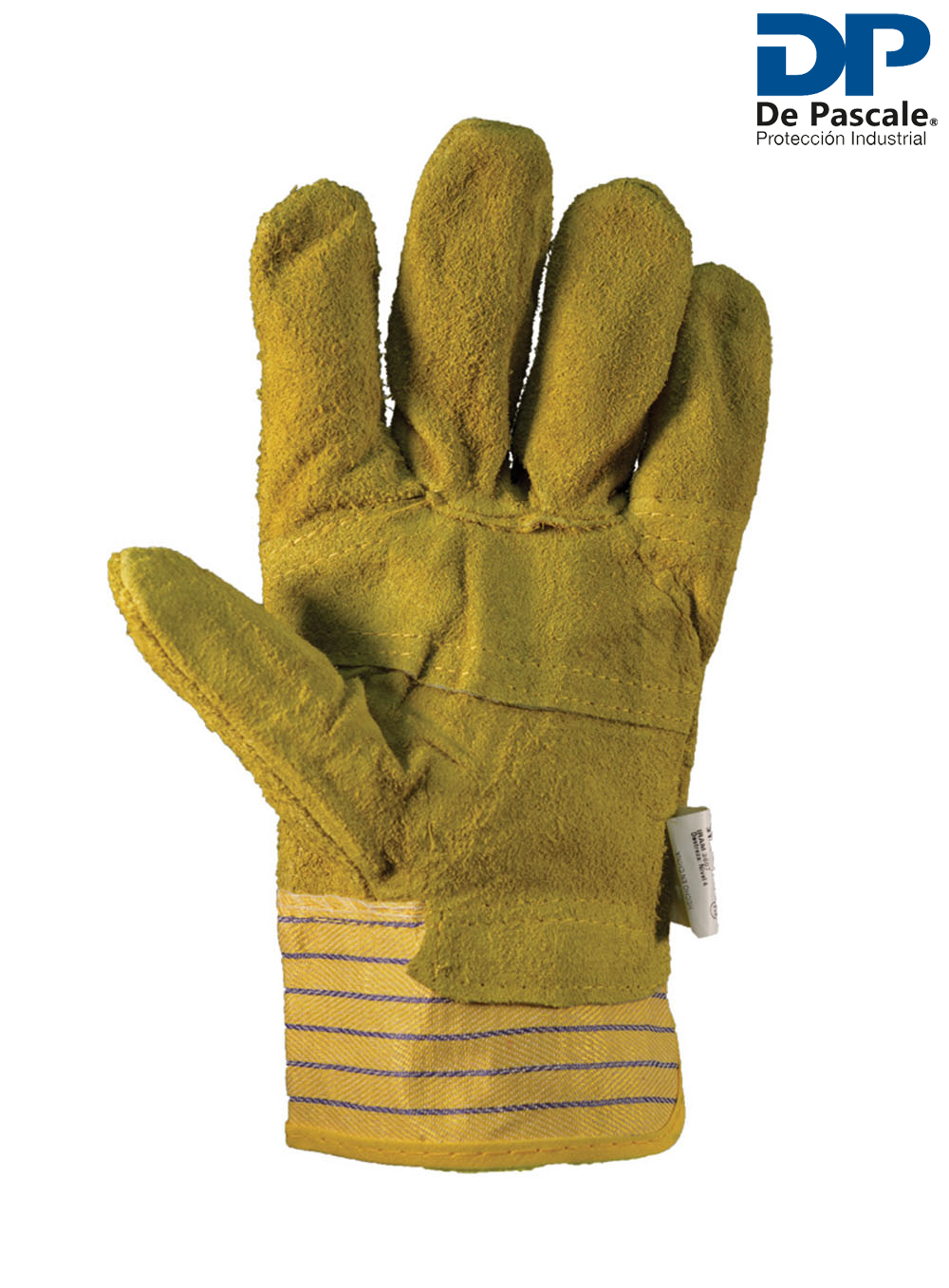 GUANTE AMERICANO DESCARNE AMARILLO PUÑO CORTO LONA TALLE 10 DE PASCALE