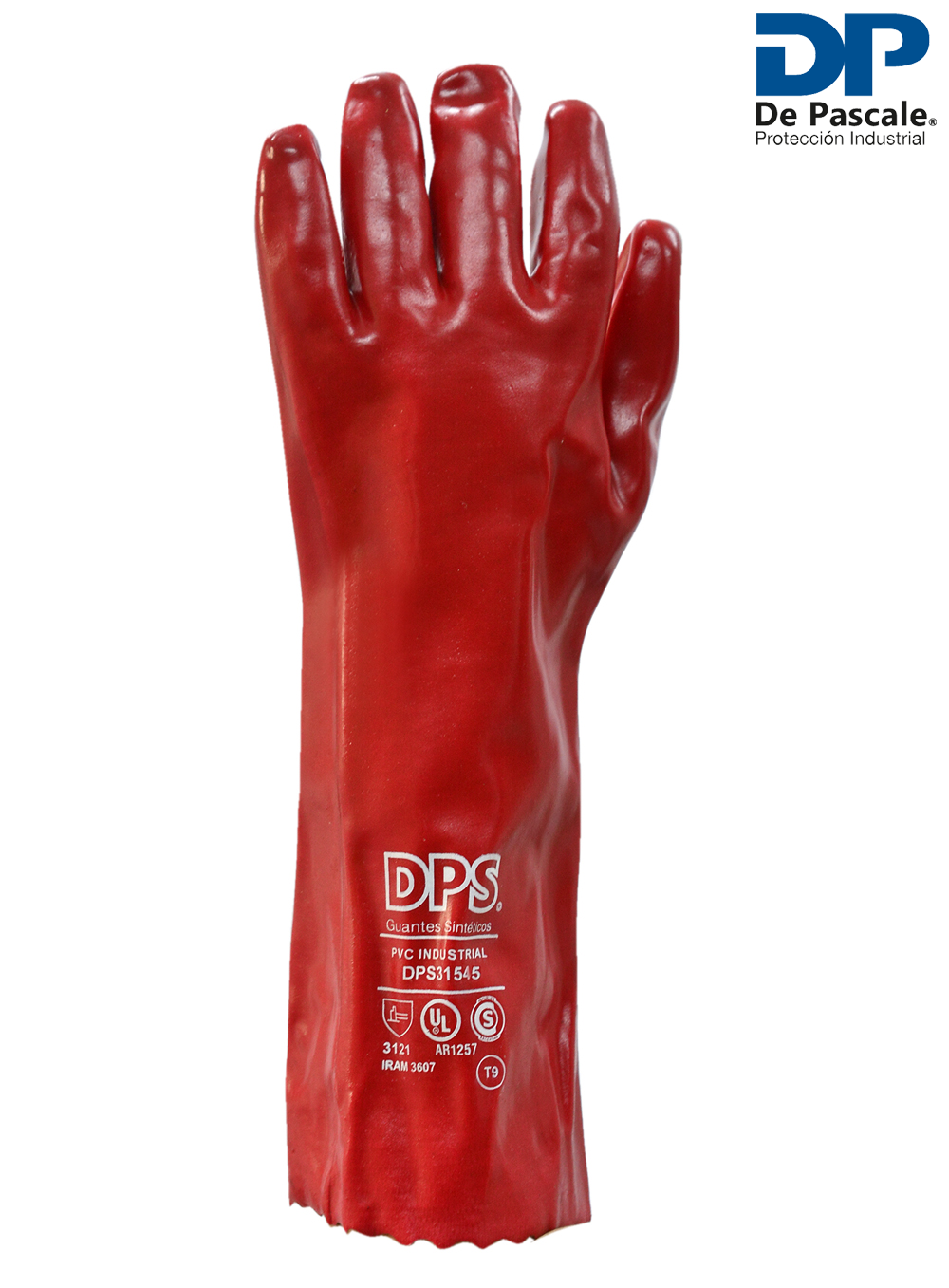 GUANTE PVC INDUSTRIAL ROJO LARGO TOTAL 40CM DE PASCALE