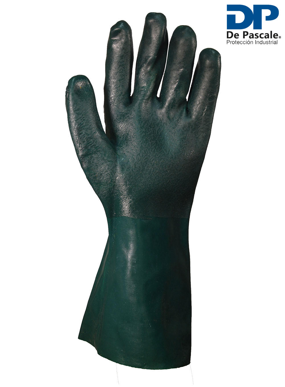 GUANTE PVC INDUSTRIAL VERDE GRANITADO 35CM DE PASCALE