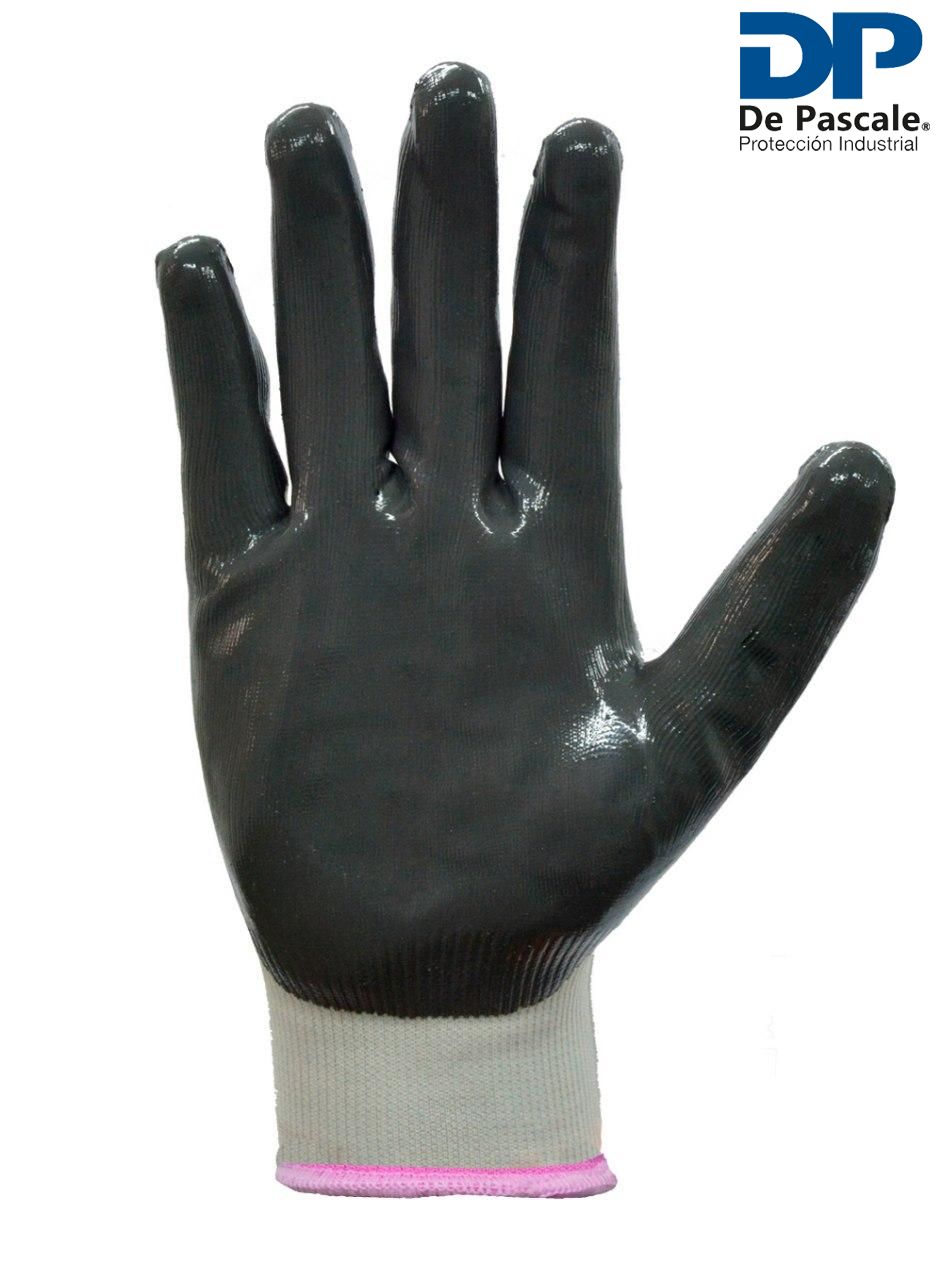 GUANTE SIN COSTURA G13 RECUBIERTO EN NITRILO NEGRO DE PASCALE