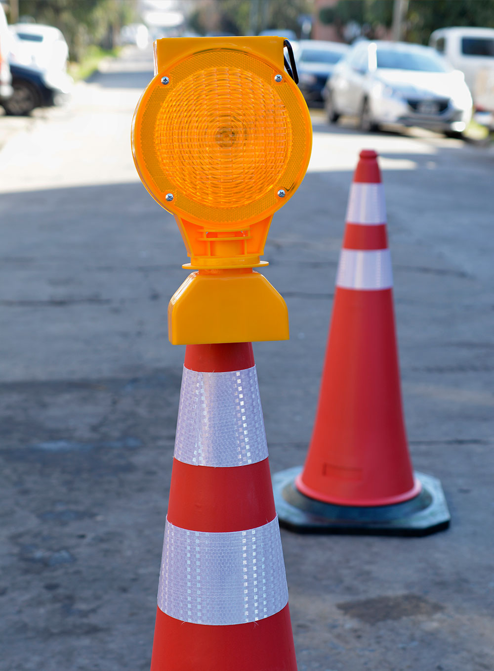 BALIZA DE SEÑALIZACION GIRATORIA LED CON SOPORTE