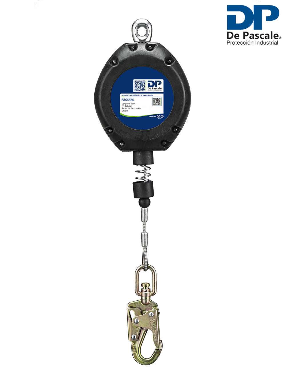 EQUIPO RETRÁCTIL TERMOPLÁSTICO CON CABLE DE ACERO GALVANIZADO 4.8MM VARIAS MEDIDAS DE PASCALE