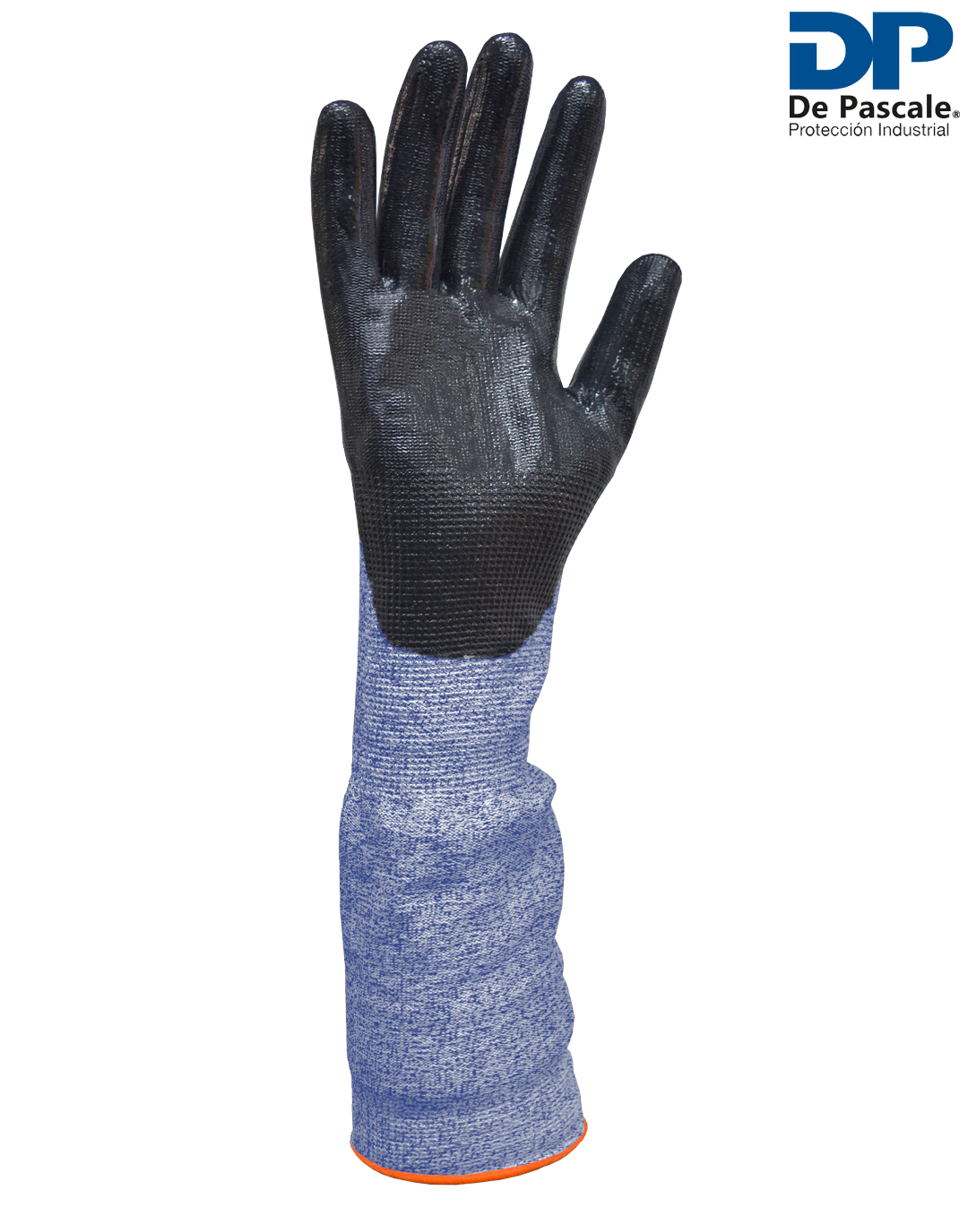GUANTE S/ COSTURA ANTICORTE PROTECCIÓN ANTEBRAZO BAÑO EN PALMA NITRILO DE PASCALE