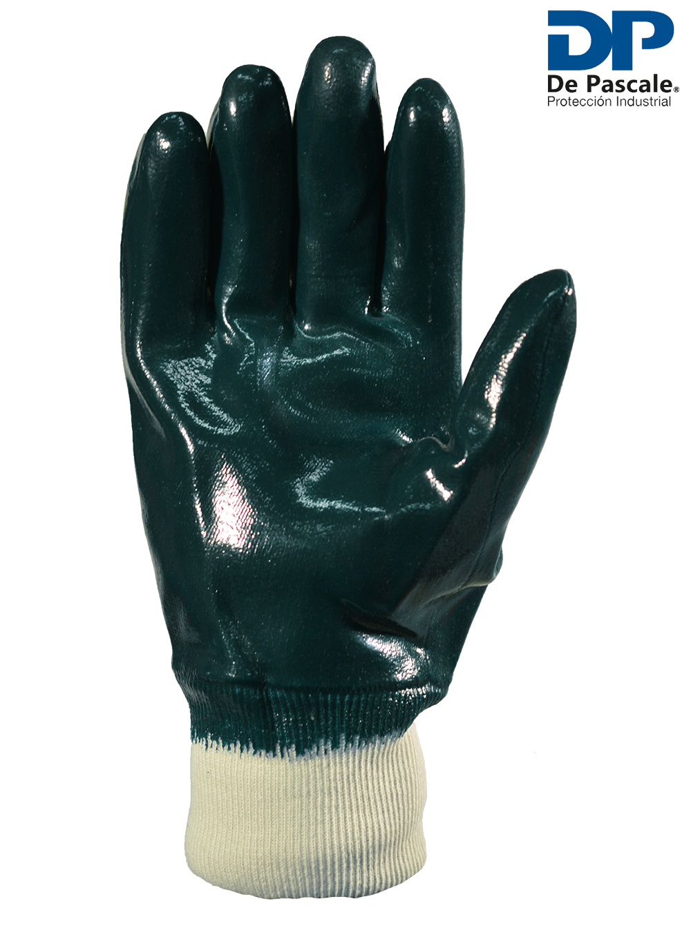 GUANTE NITRILO BAÑO COMPLETO PESADO AZUL PUÑO TEJIDO DE PASCALE