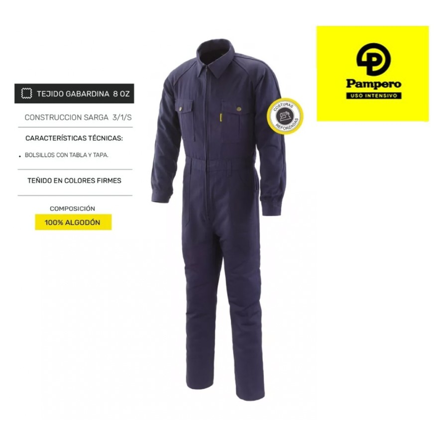 MAMELUCO DE TRABAJO AZUL PAMPERO