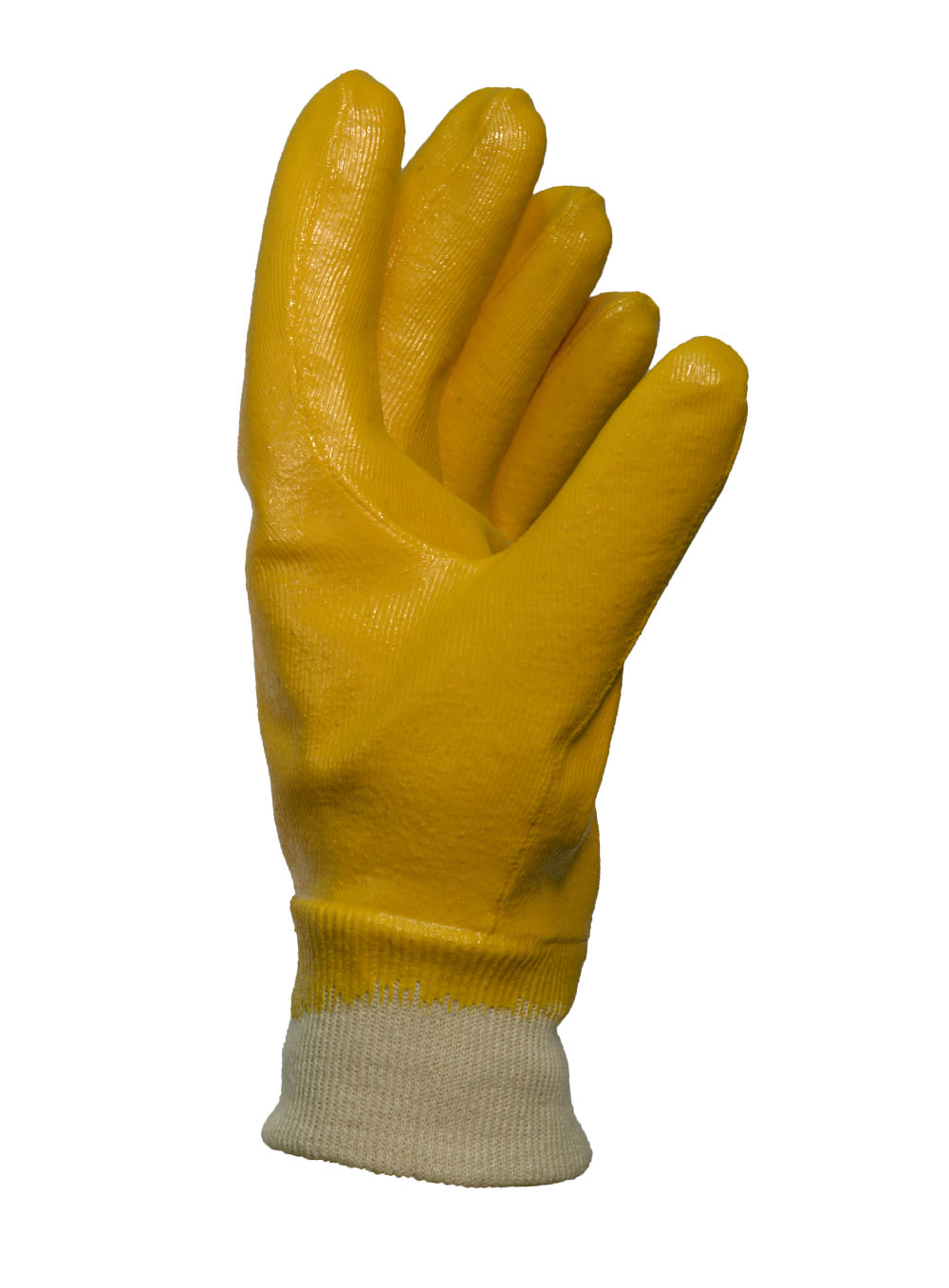 GUANTE NITRILO LIVIANO BAÑO COMPLETO AMARILLO PUÑO TEJIDO DE PASCALE