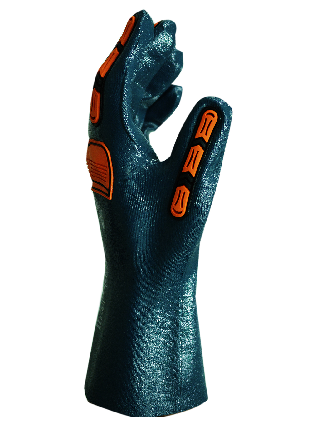 GUANTE NITRILO BAÑO COMPLETO AZUL CON TPR EN DORSO LARGO TOTAL 30CM DE PASCALE