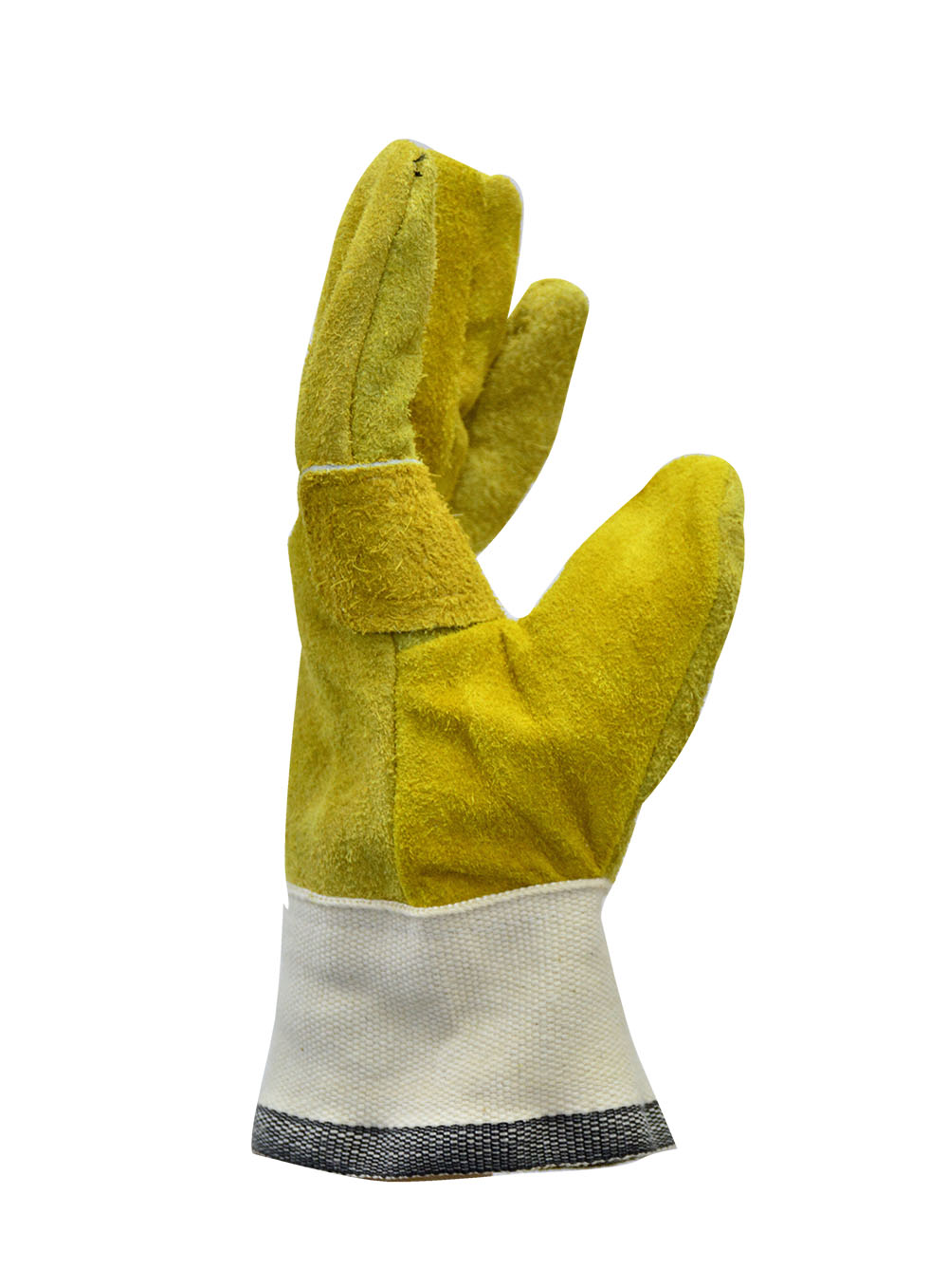 GUANTE AMERICANO DESCARNE AMARILLO PUÑO TEJIDO REFUERZO CADENERO DE PASCALE