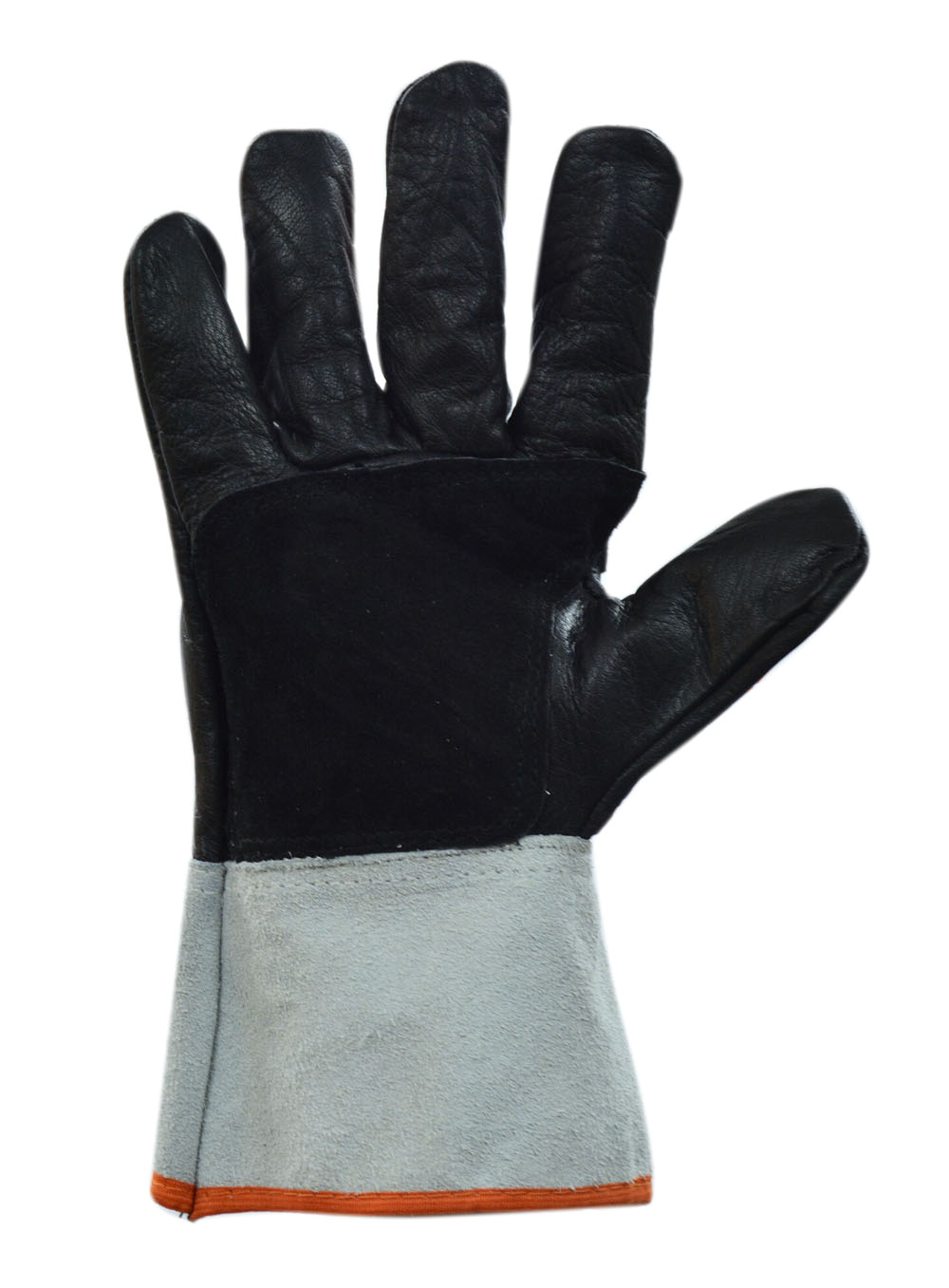 GUANTE AMERICANO VAQUETA OLEOFUGA NEGRA PUÑO CORTO REFUERZO CADENERO CON TPR DE PASCALE