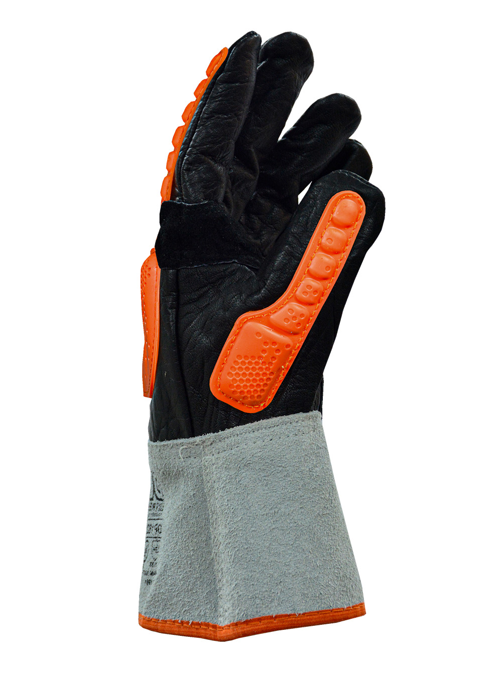 GUANTE AMERICANO VAQUETA OLEOFUGA NEGRA PUÑO CORTO REFUERZO CADENERO CON TPR DE PASCALE