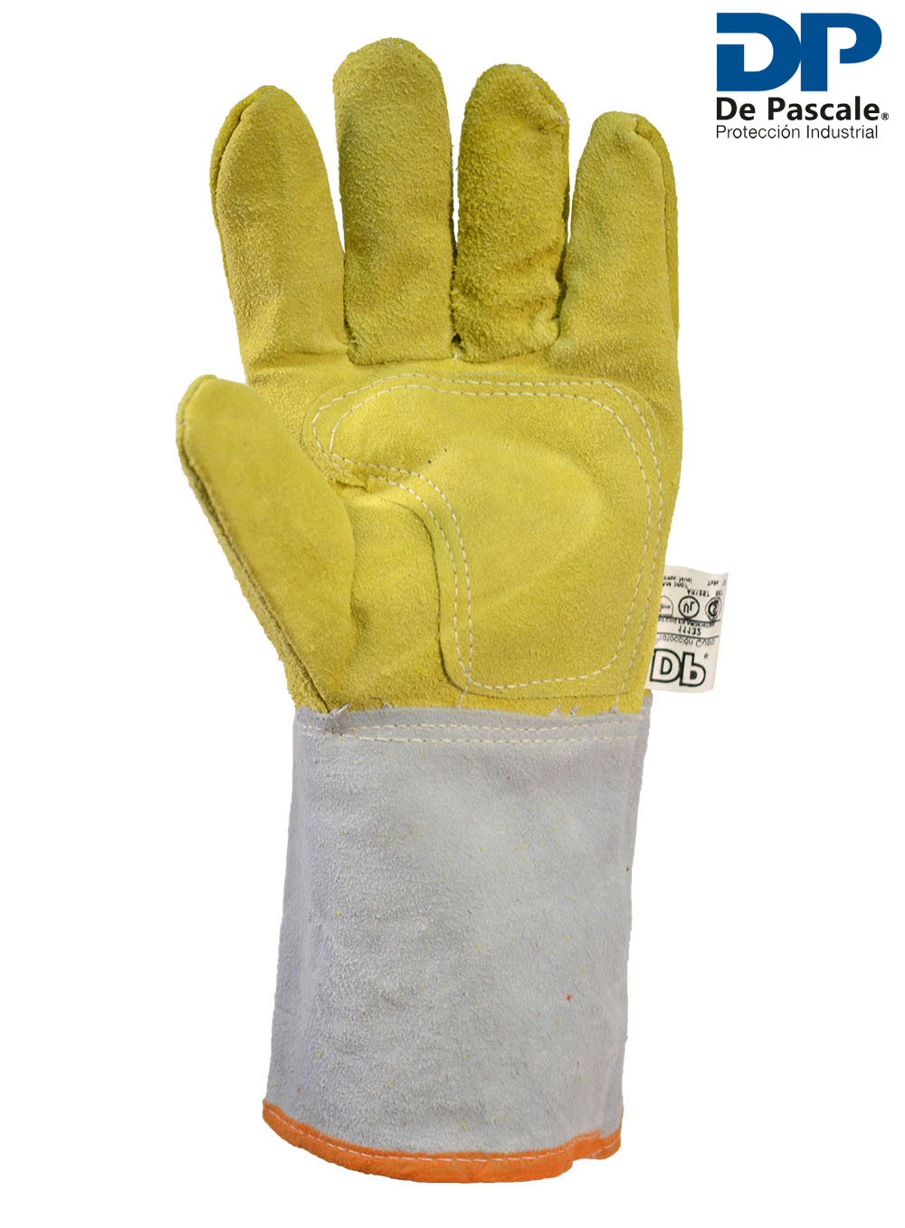 GUANTE AMERICANO DESCARNE AMARILLO PUÑO LARGO DE PASCALE