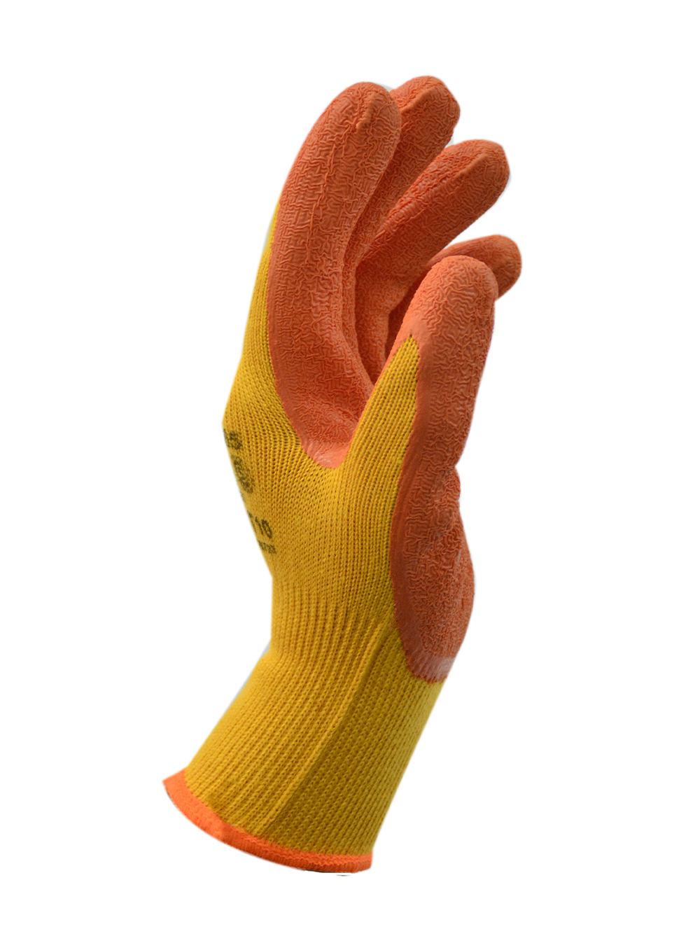 GUANTE SIN COSTURA G10 RECUBIERTO EN LATEX RUGOSO AMARILLO DE PASCALE