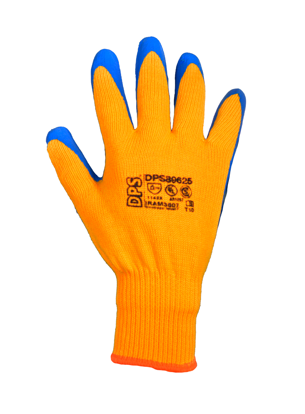 GUANTE SIN COSTURA G10 AMARILLO FRIO CEPILLADO RECUBIERTO EN LATEX RUGOSO DE PASCALE