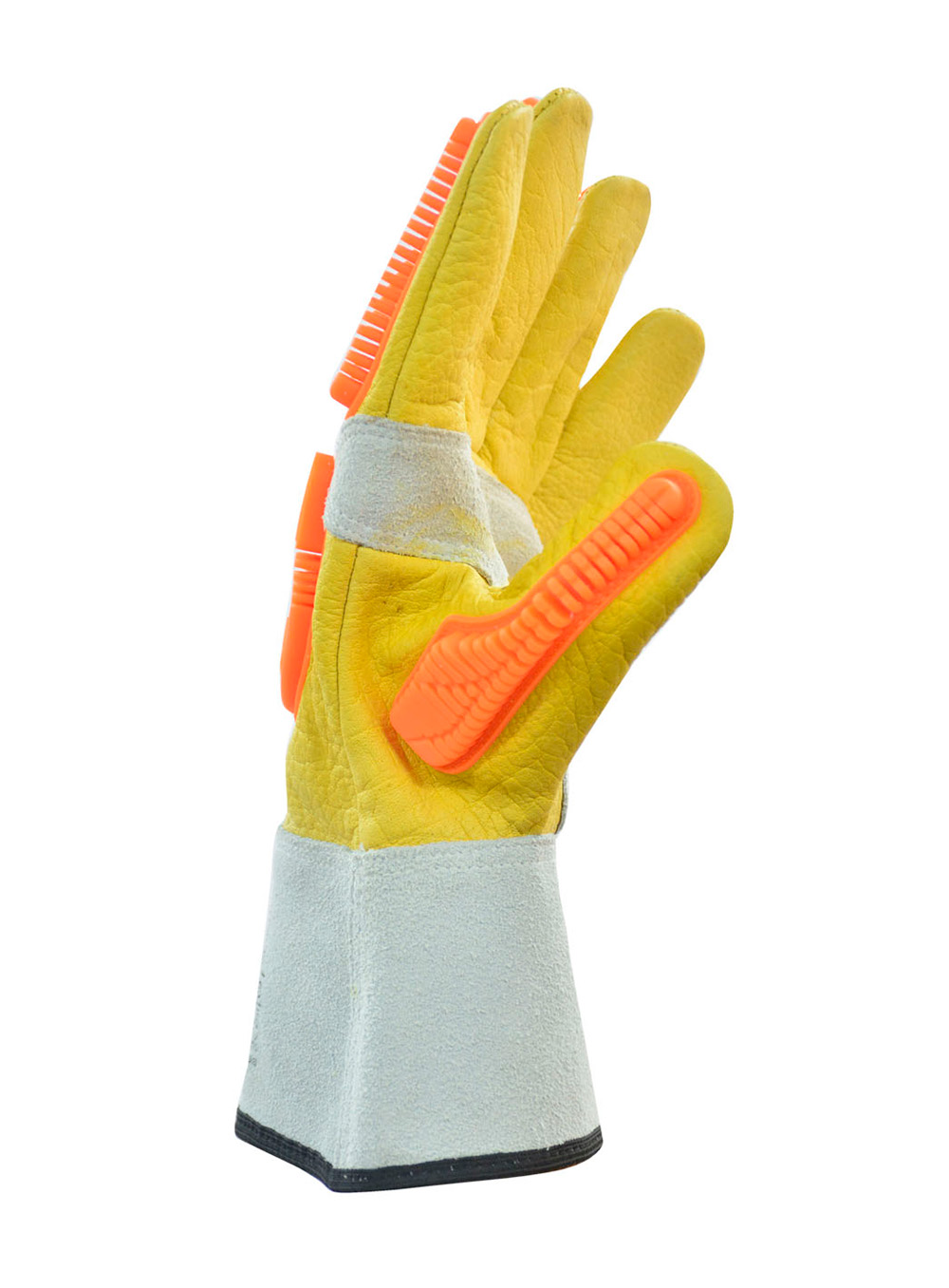 GUANTE AMERICANO VAQUETA INTERIOR ANTICORTE PUÑO CORTO REFUERZO CADENERO REFUERZO TPR DE PASCALE