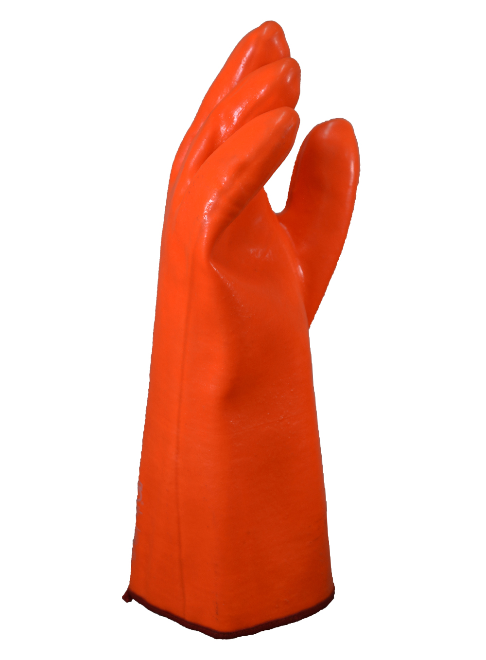 GUANTE PVC NARANJA FLÚO BAJAS TEMPERATURAS LARGO 35CM FORRADO DE PASCALE