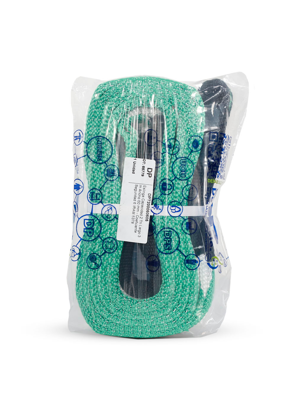 ESLINGA CAPACIDAD 2 TN LARGO 1 A 8 MTS ANCHO 60 MM COEFICIENTE SEGURIDAD 6 DE PASCALE