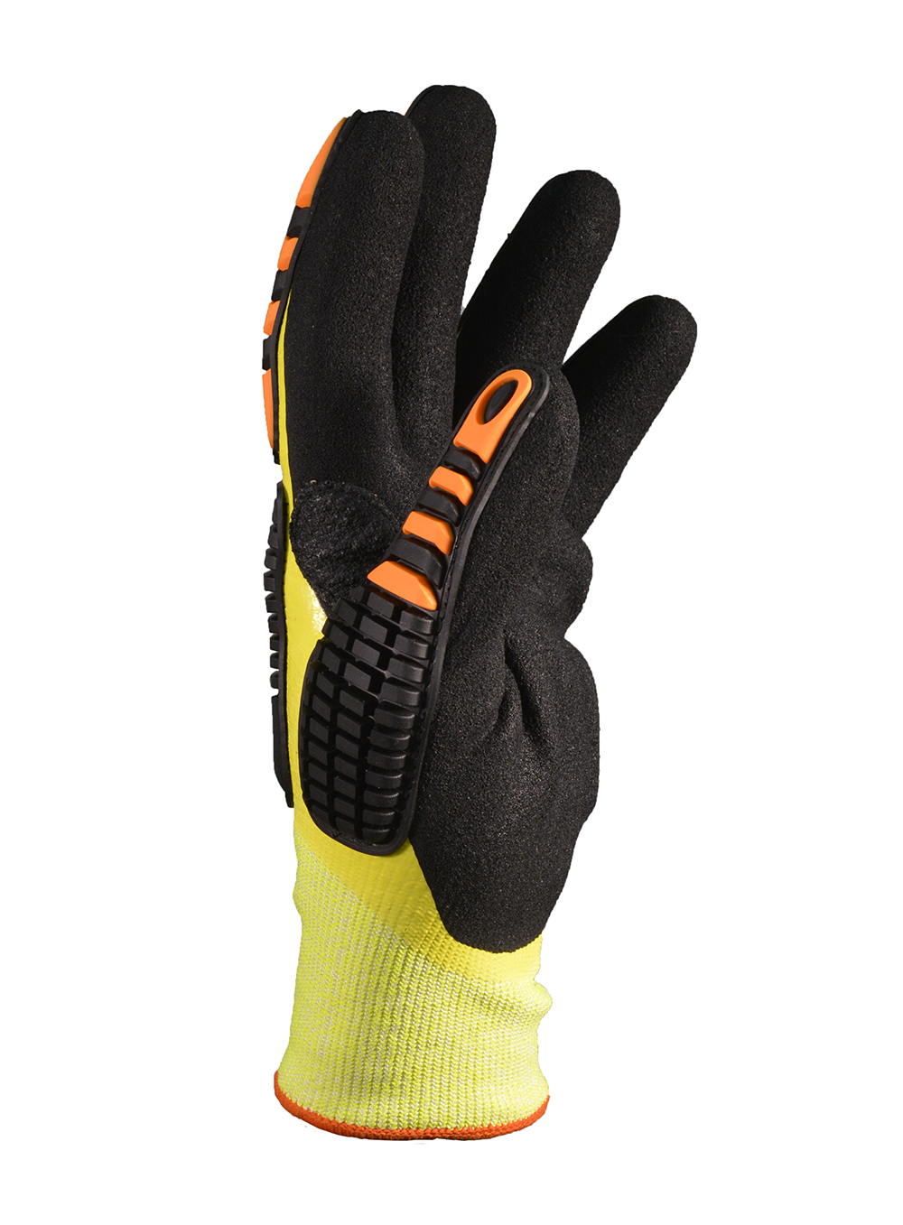 GUANTE TEJIDO SIN COSTURA ANTICORTE G13 DOBLE BAÑO NITRILO REFUERZO TPR ANTIGOLPE DE PASCALE