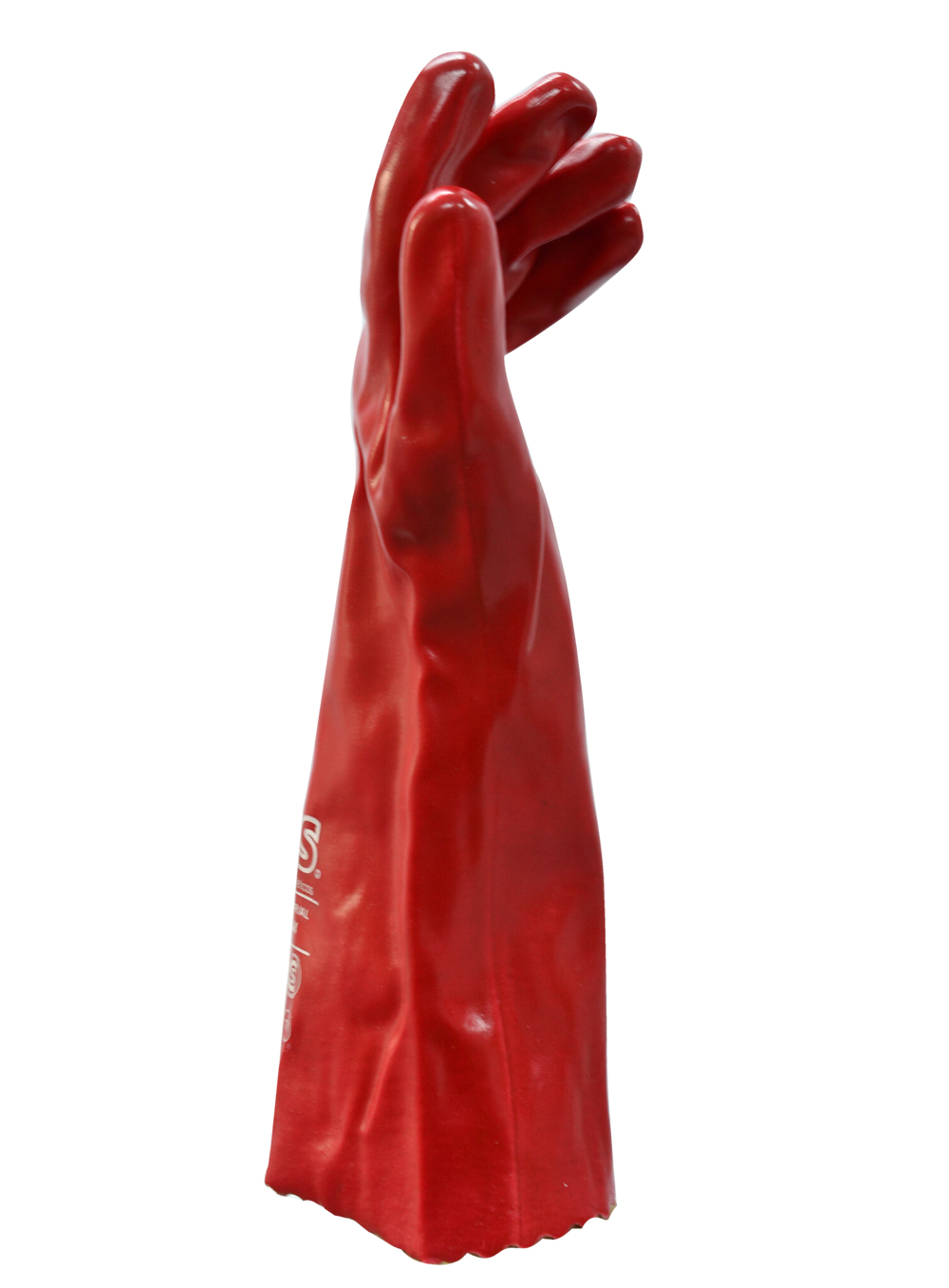 GUANTE PVC INDUSTRIAL ROJO LARGO TOTAL 40CM DE PASCALE