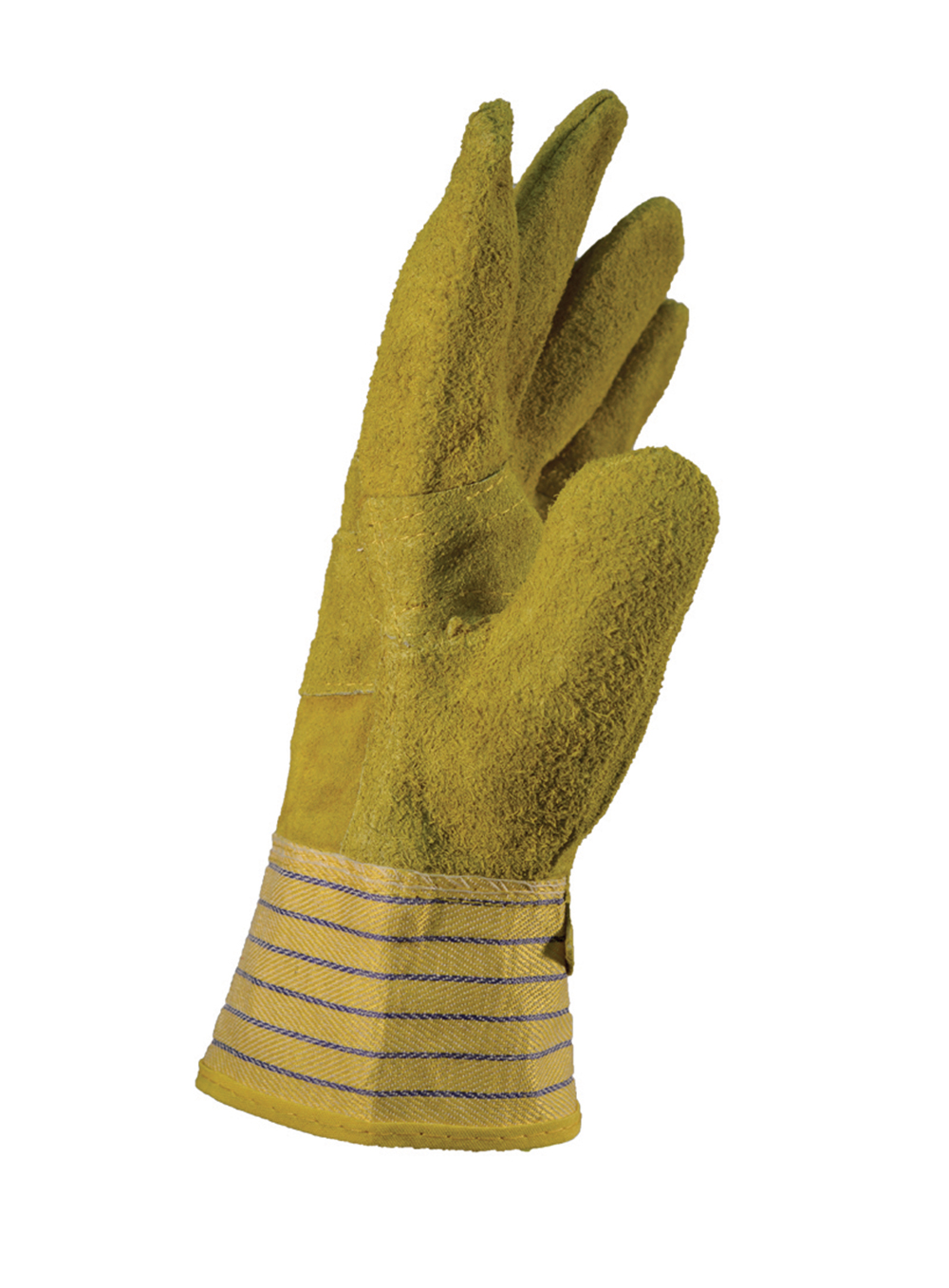 GUANTE AMERICANO DESCARNE AMARILLO PUÑO CORTO LONA TALLE 10 DE PASCALE