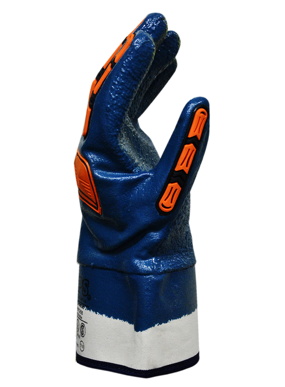 GUANTE BAÑO DE NITRILO COMPLETO PALMA REFORZADA PUÑO LONA REFUERZO TPR ANTISHOCK DE PASCALE