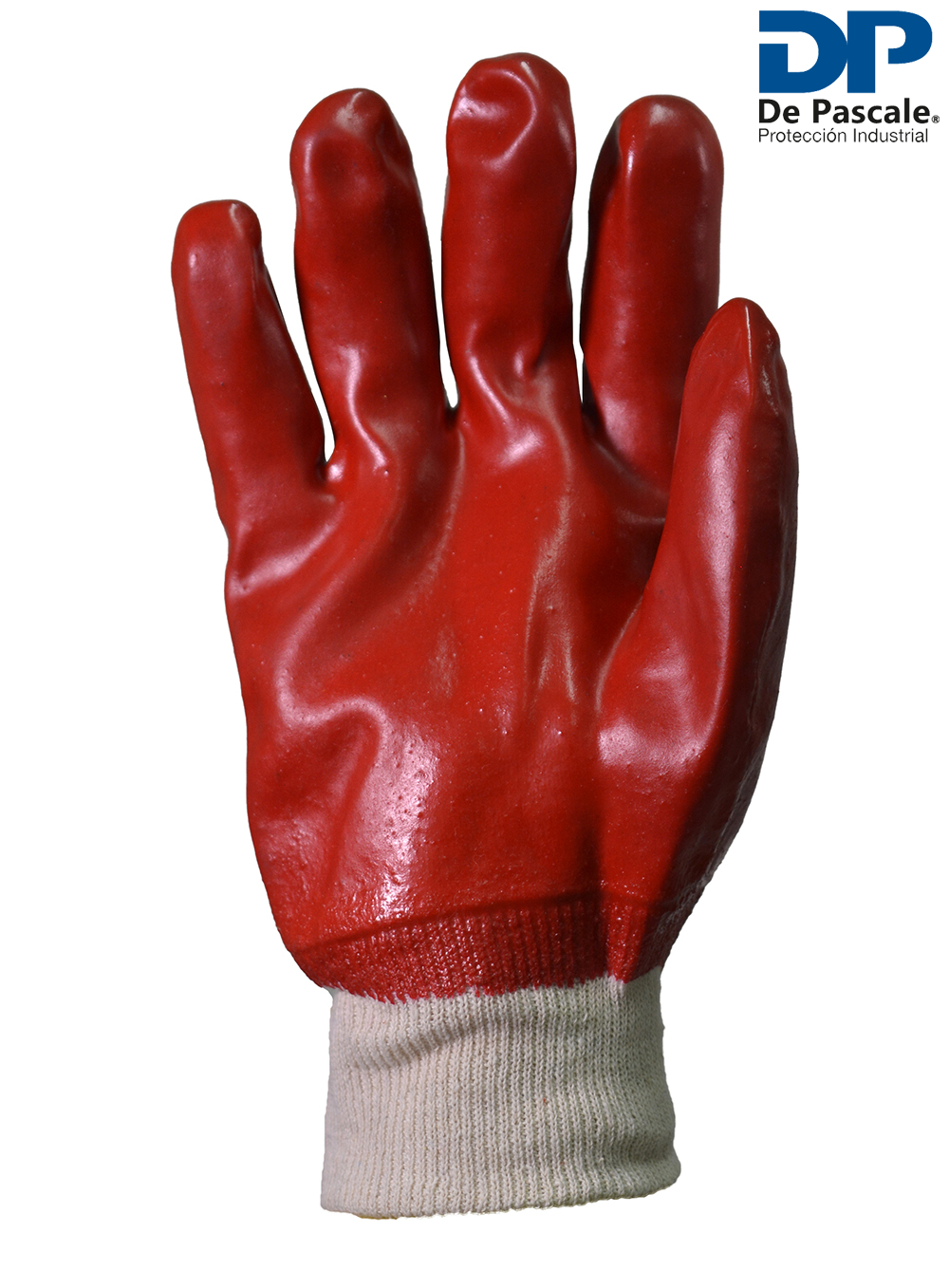 GUANTE PVC ROJO PUÑO ELASTIZADO DORSO VENTILADO DE PASCALE