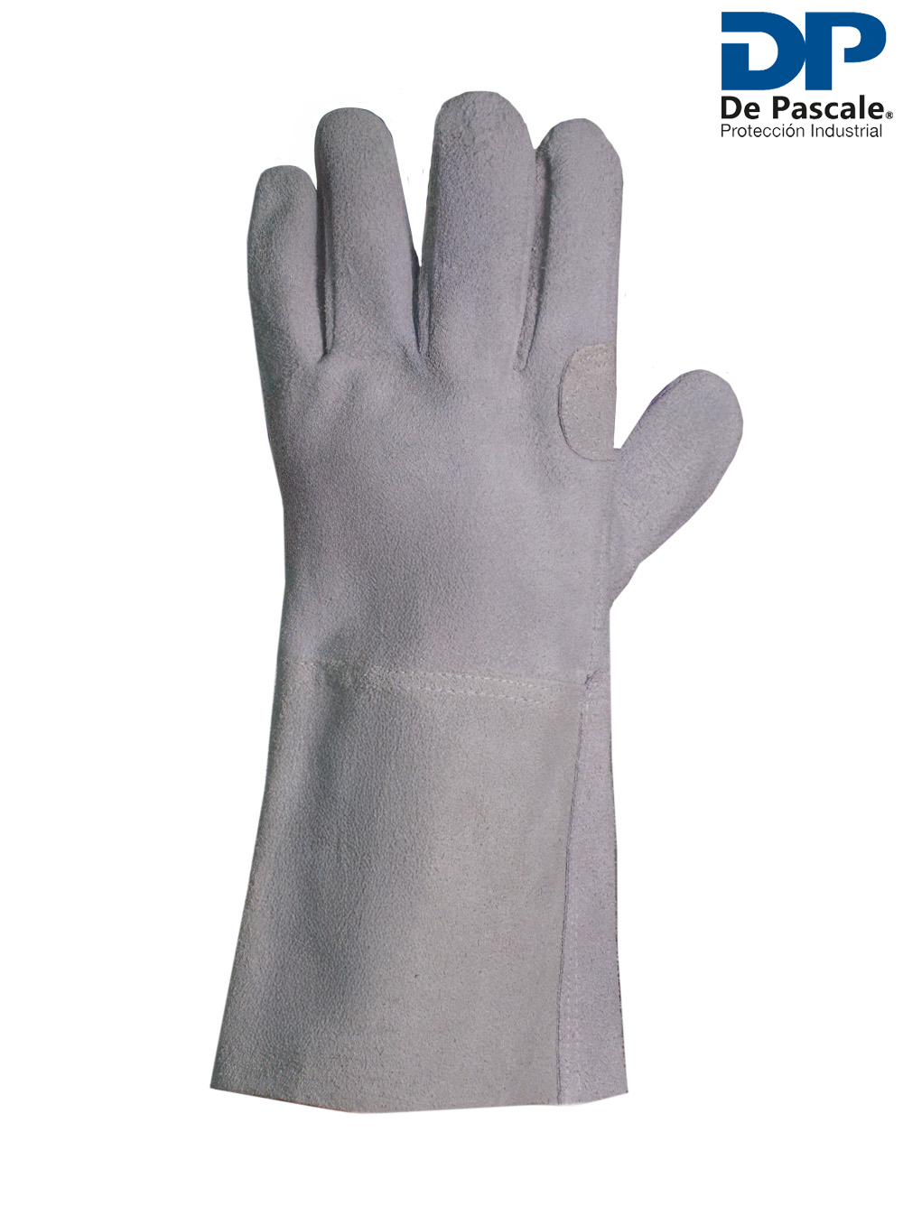 GUANTE AMERICANO DESCARNE GRIS PUÑO LARGO DE CUERO TALLE 10 DE PASCALE