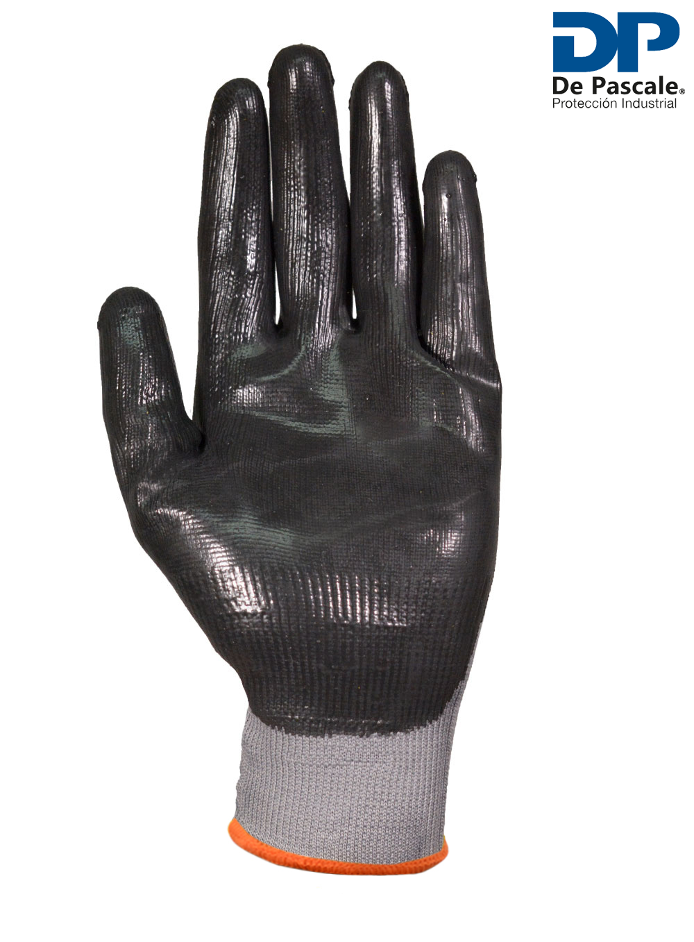 GUANTE SIN COSTURA G13 RECUBIERTO EN NITRILO NEGRO EN PALMA DE PASCALE