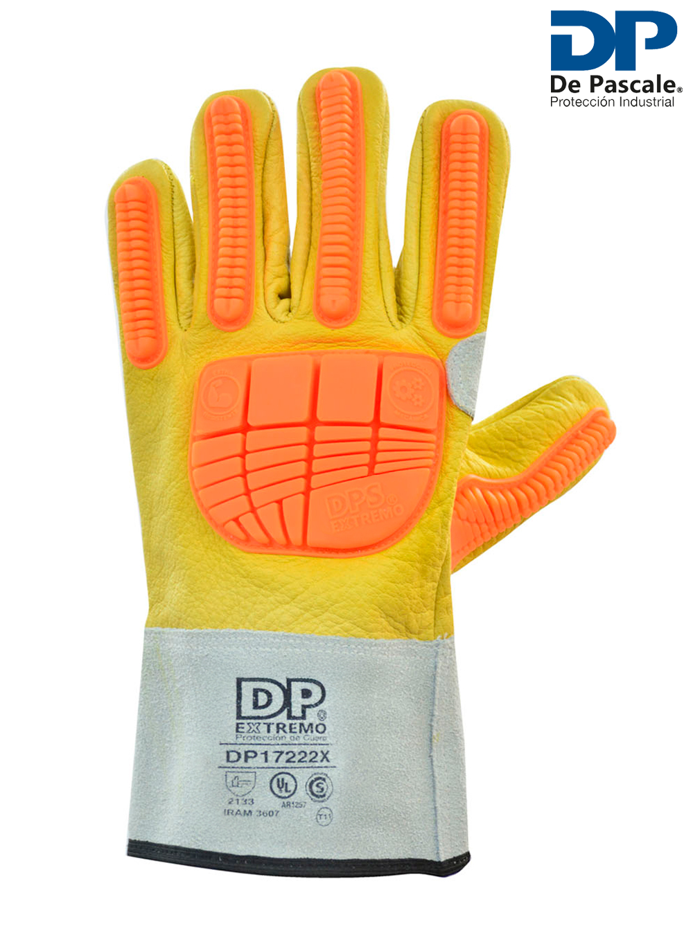 GUANTE AMERICANO VAQUETA INTERIOR ANTICORTE PUÑO CORTO REFUERZO CADENERO REFUERZO TPR DE PASCALE