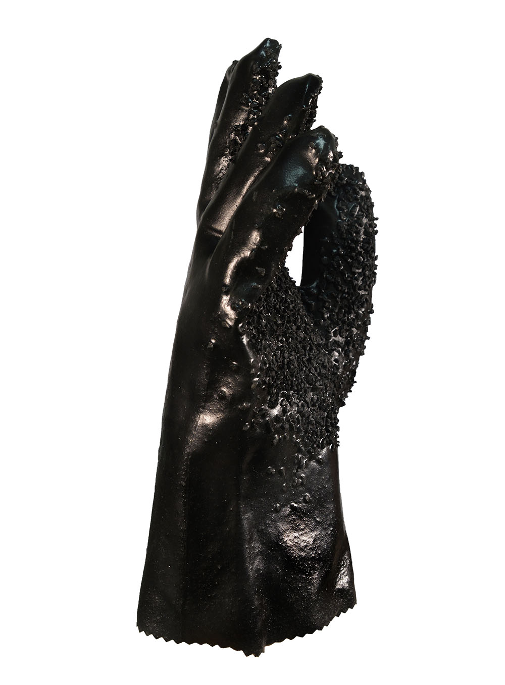 GUANTE PVC INDUSTRIAL NEGRO GRANULADO LARGO TOTAL 30CM DE PASCALE