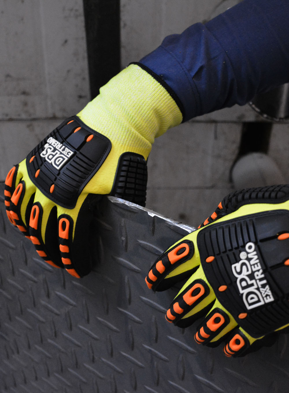 GUANTE TEJIDO SIN COSTURA ANTICORTE G13 DOBLE BAÑO NITRILO REFUERZO TPR ANTIGOLPE DE PASCALE