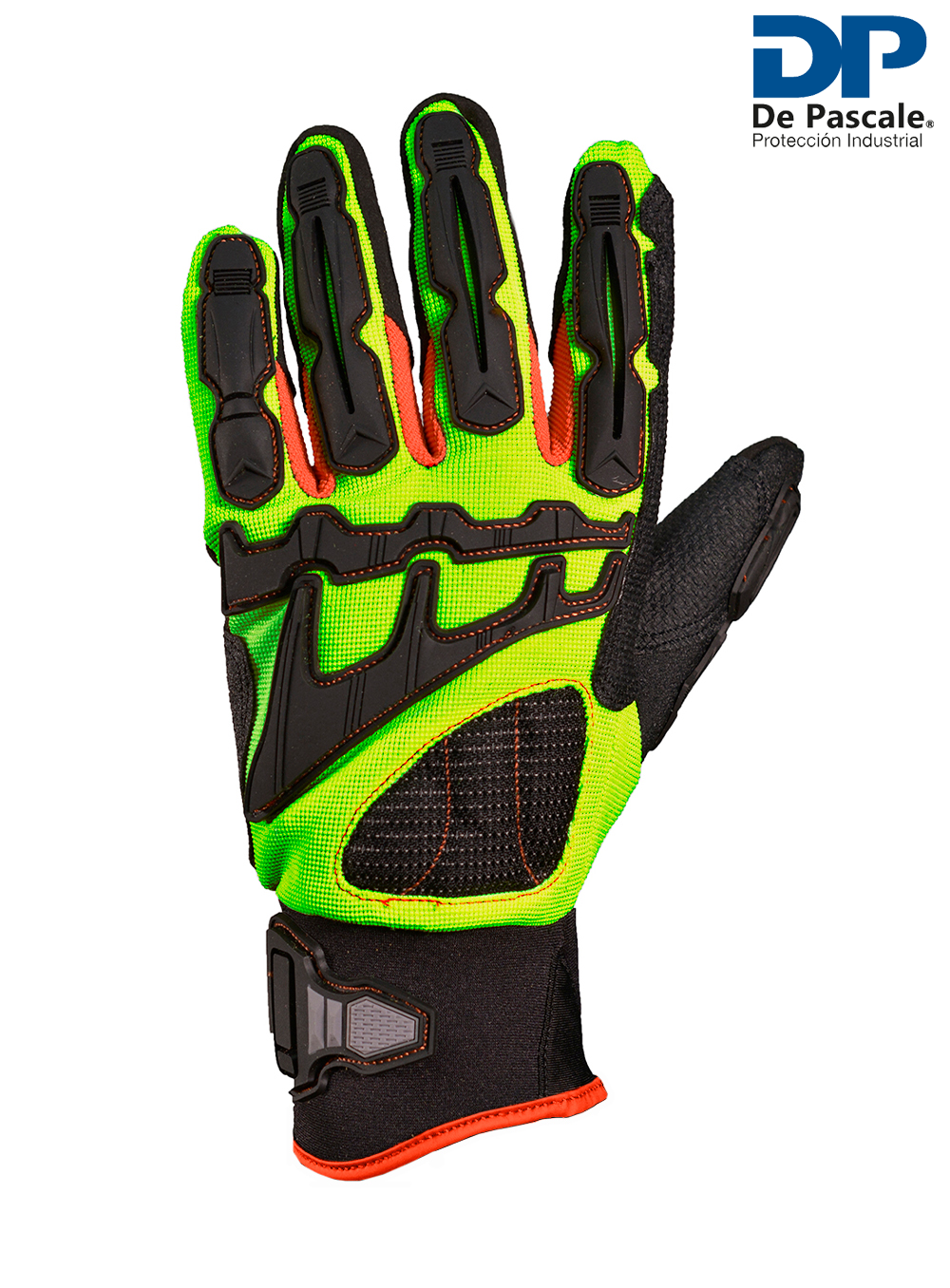 GUANTE TEJIDO SINTÉTICO TRICOLOR COBINADO REFUERZO TPR ANTI-IMPACTO DE PASCALE
