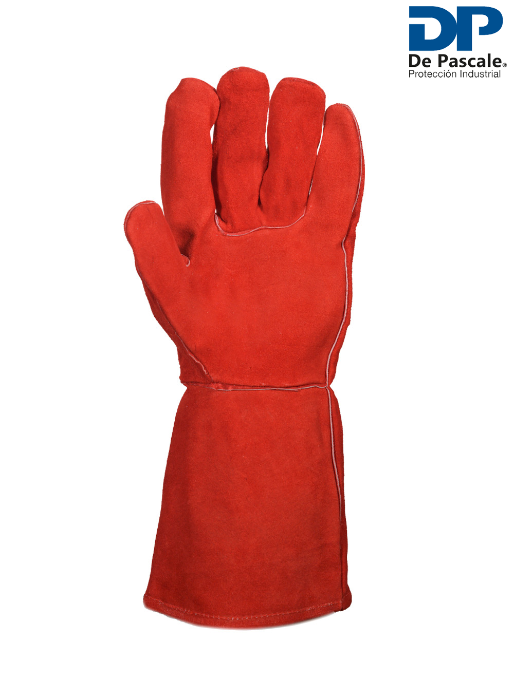 GUANTE AMERICANO DESCARNE LARGO ROJO FORRADO TIRA PROTECTORA DE PASCALE