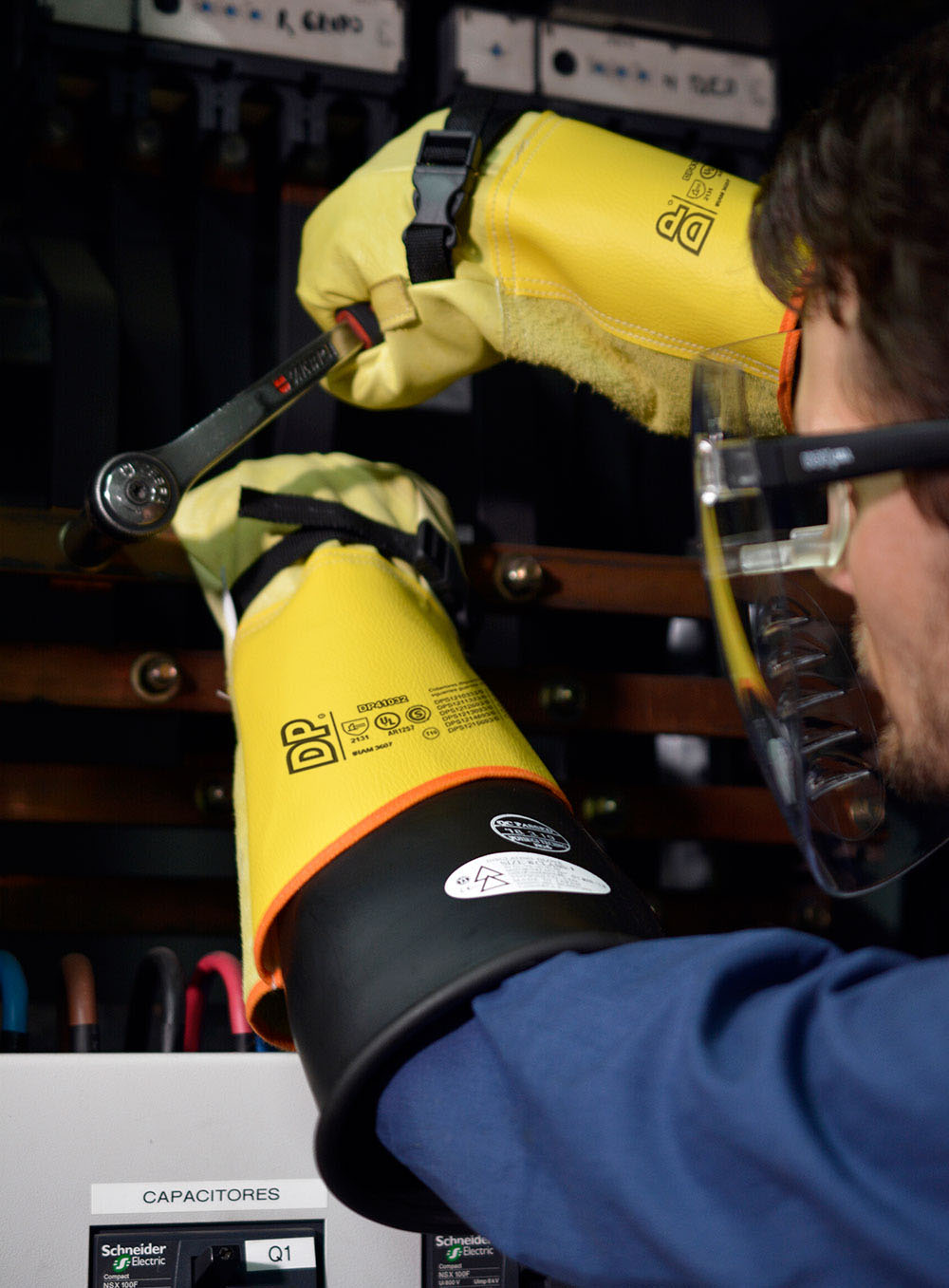 GUANTE COBERTOR DIELECTRICO VAQUETA TIPO NORTH LARGO CLASE 1, 2, 3 Y 4 DE PASCALE