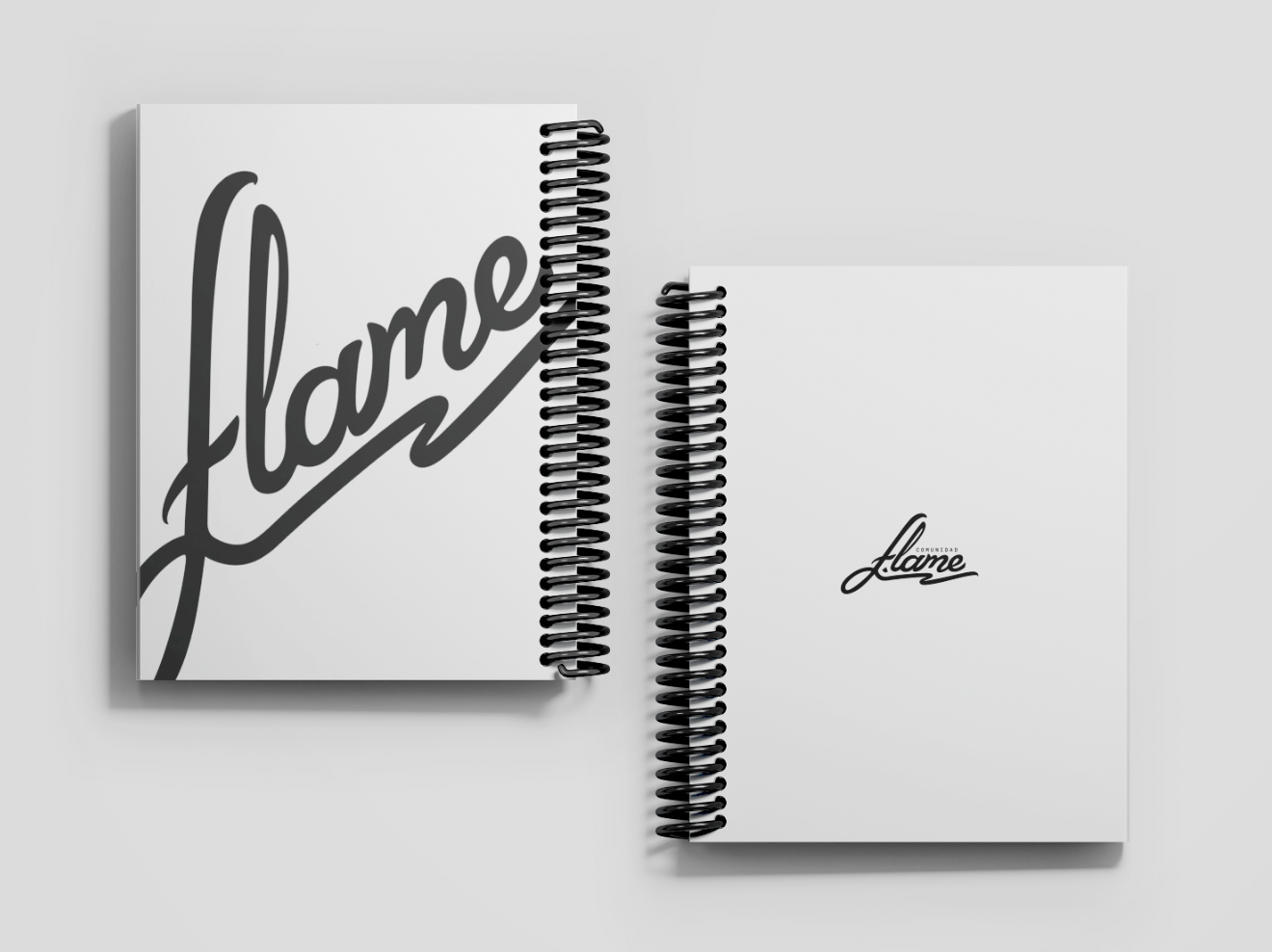 Flame White Notebook