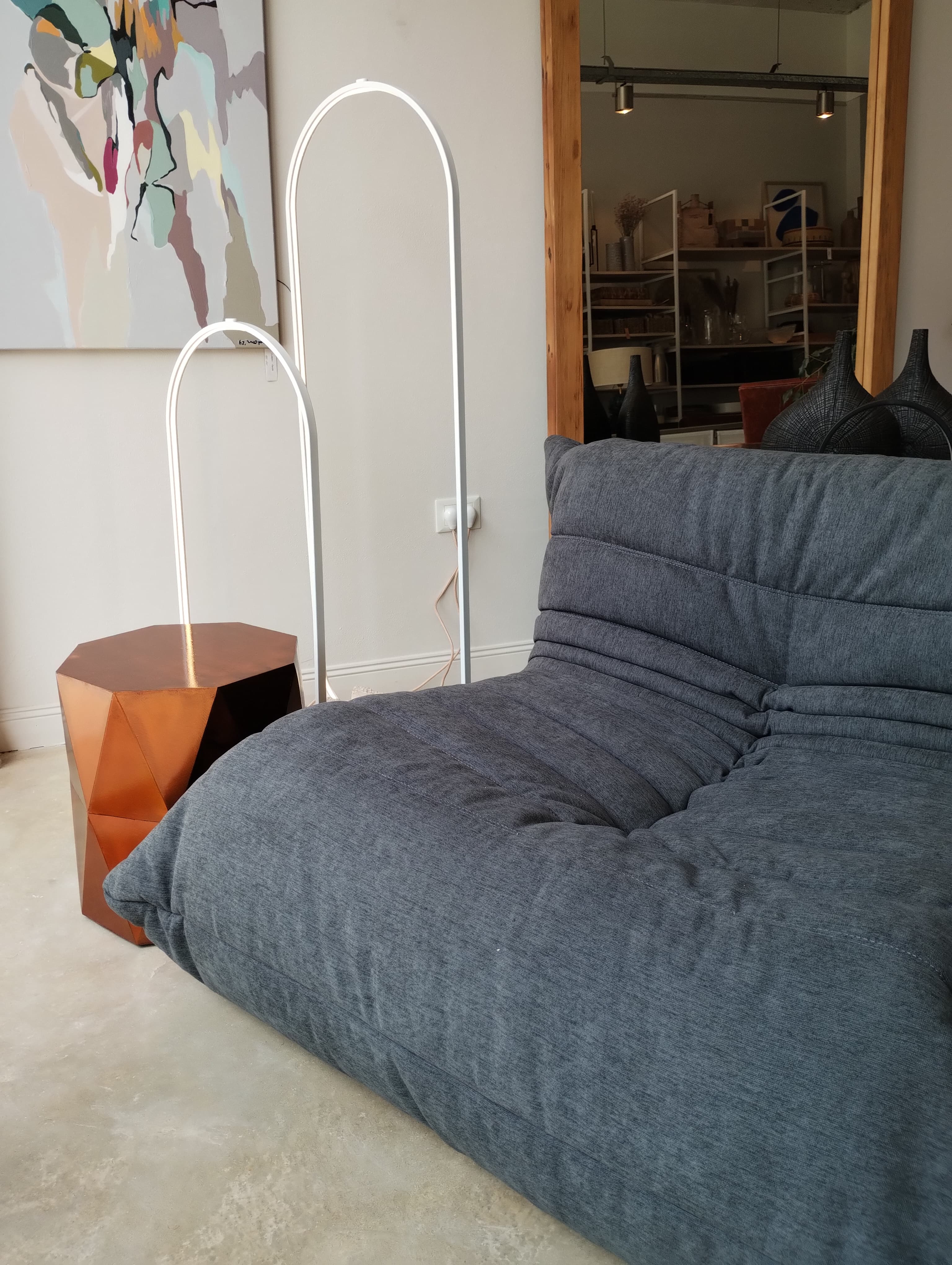 Minimalist LED Arch Floor Lamp Set