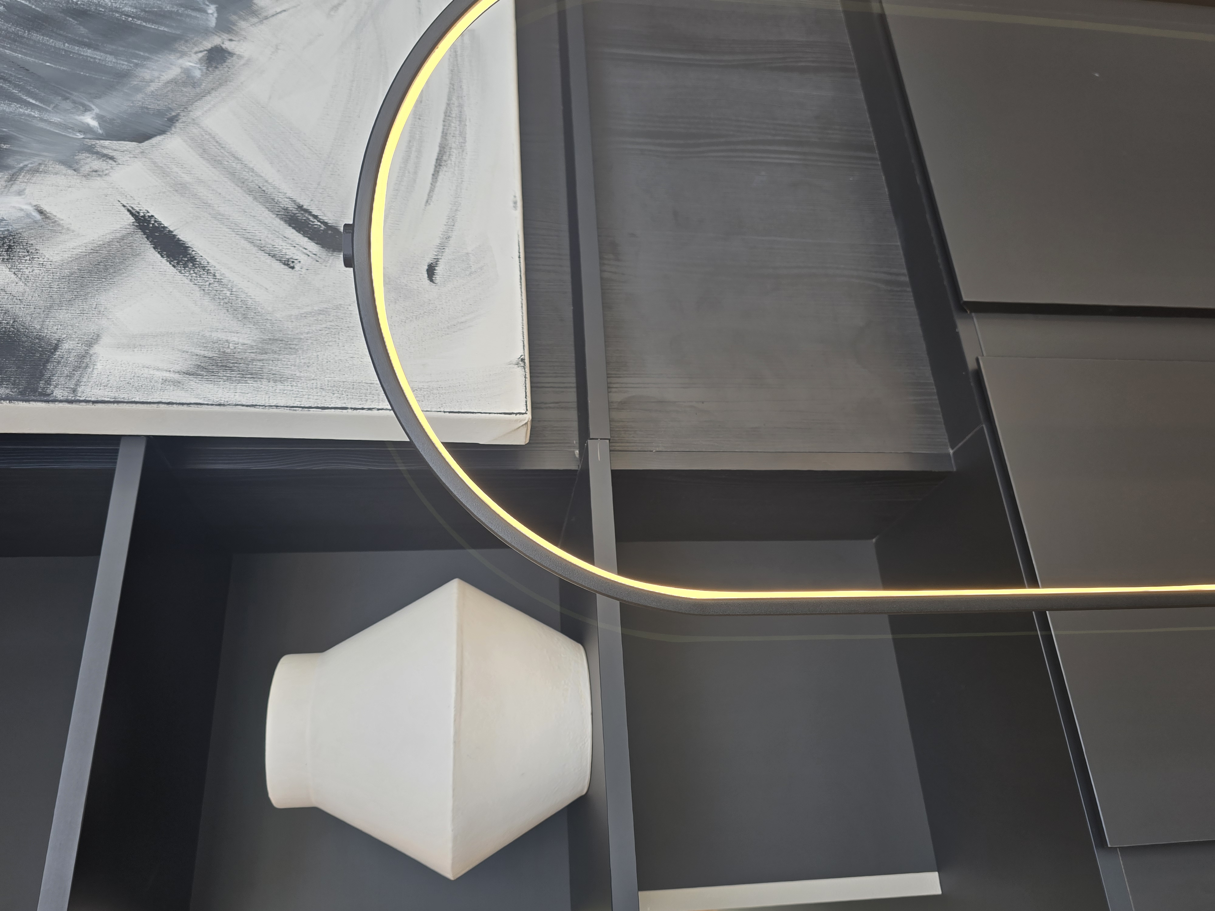 Minimalist LED Arch Floor Lamp Set