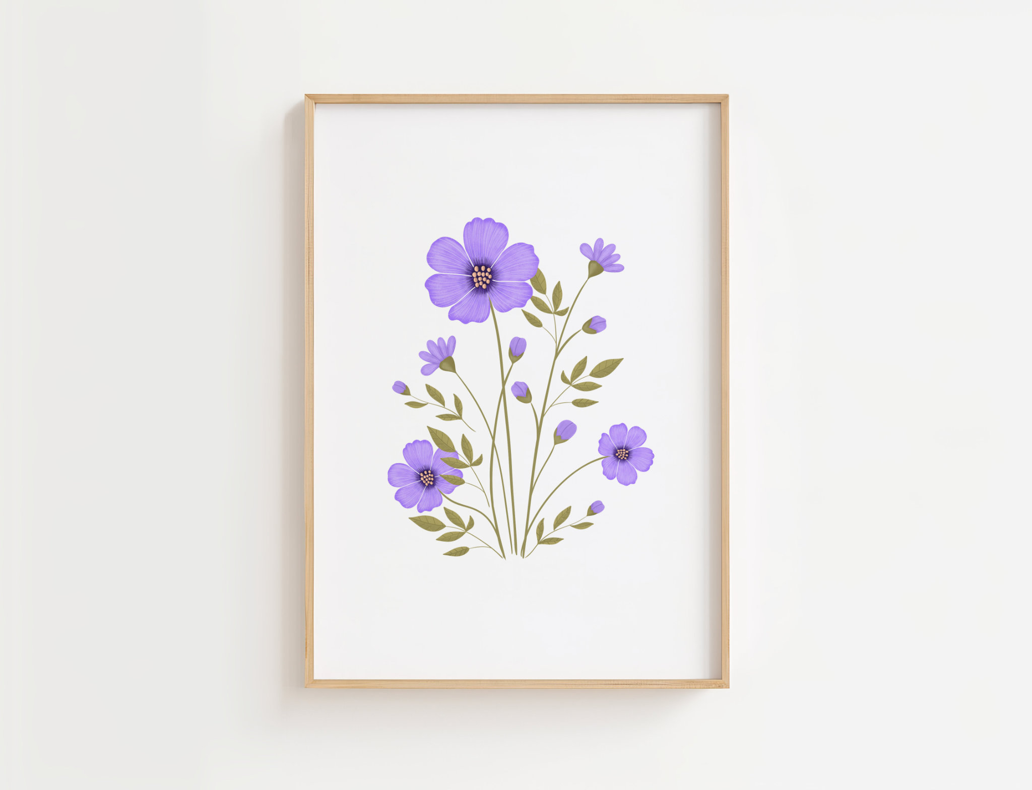 Purple Floral Art Print