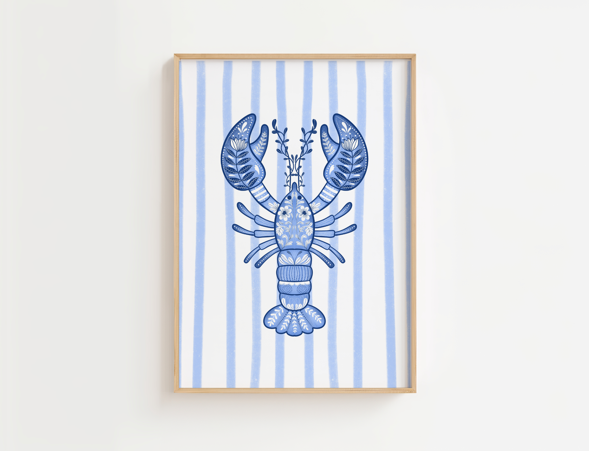 Blue Lobster Art Print