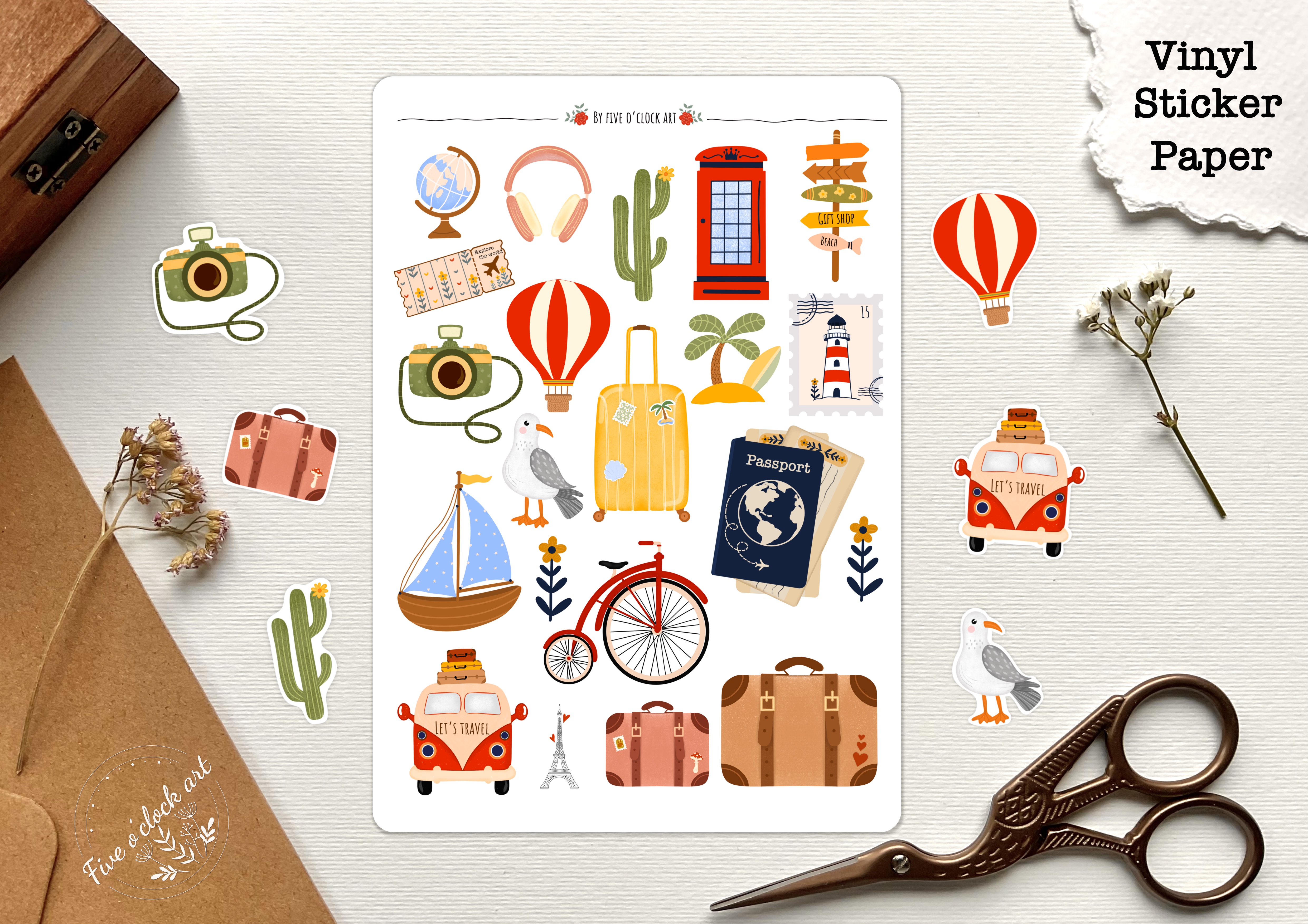 Travel Adventure Vinyl Stickers