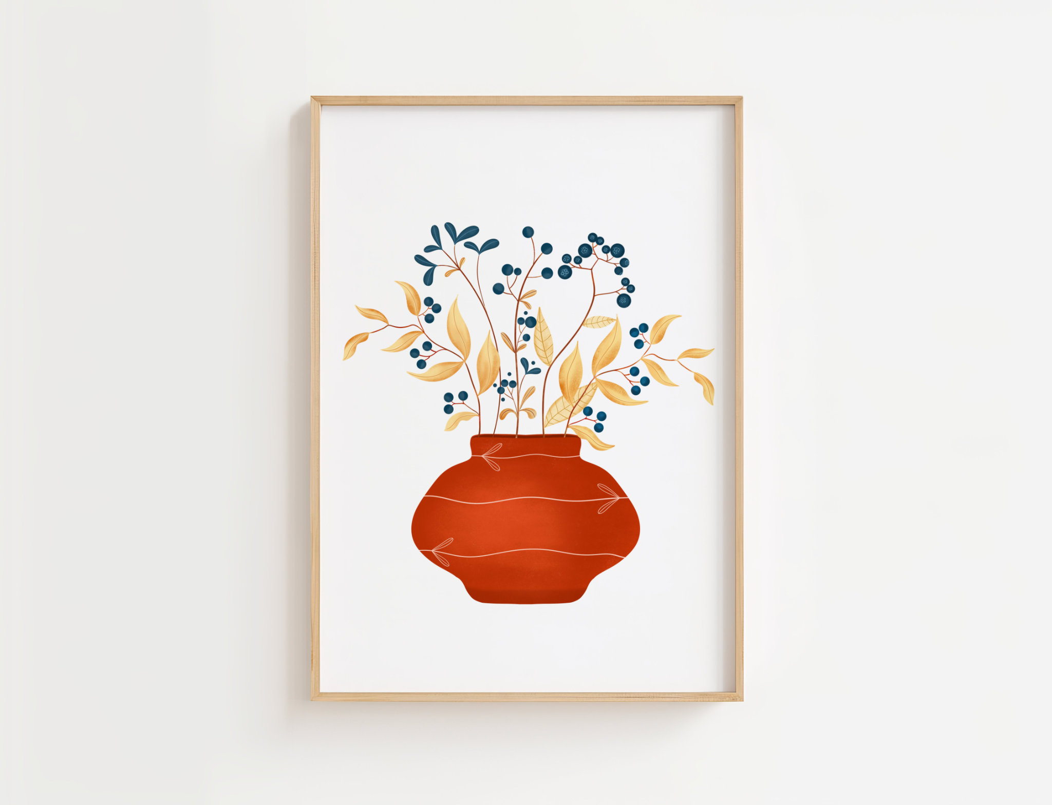Red Vase Art Print