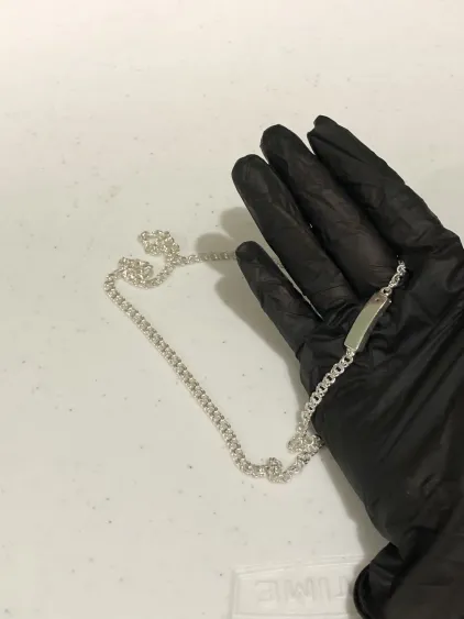 Cadena delgada Tejido Chino plata .925