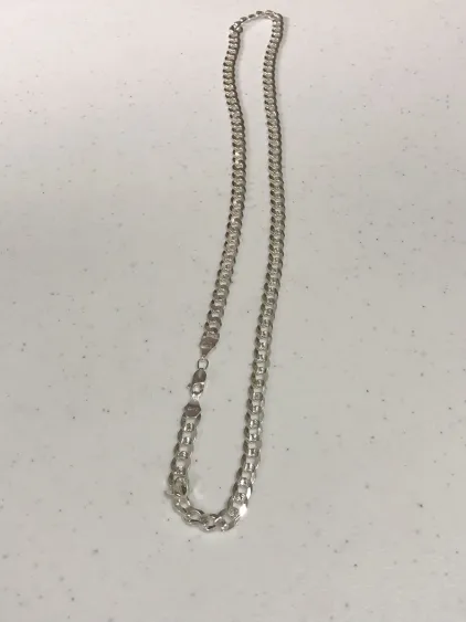 Cadena Cubana de plata .925