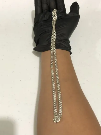 Cadena de plata .925 estilo cubano