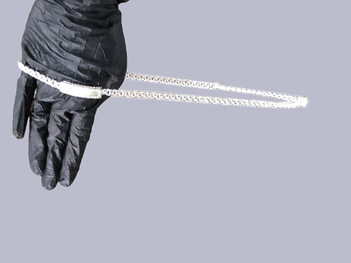 Cadena Tejido Chino para Grabar nombre de plata .925