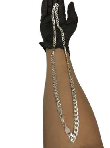 Cadena Cubana de plata .925