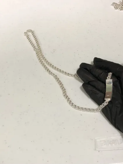 Cadena delgada Tejido Chino plata .925