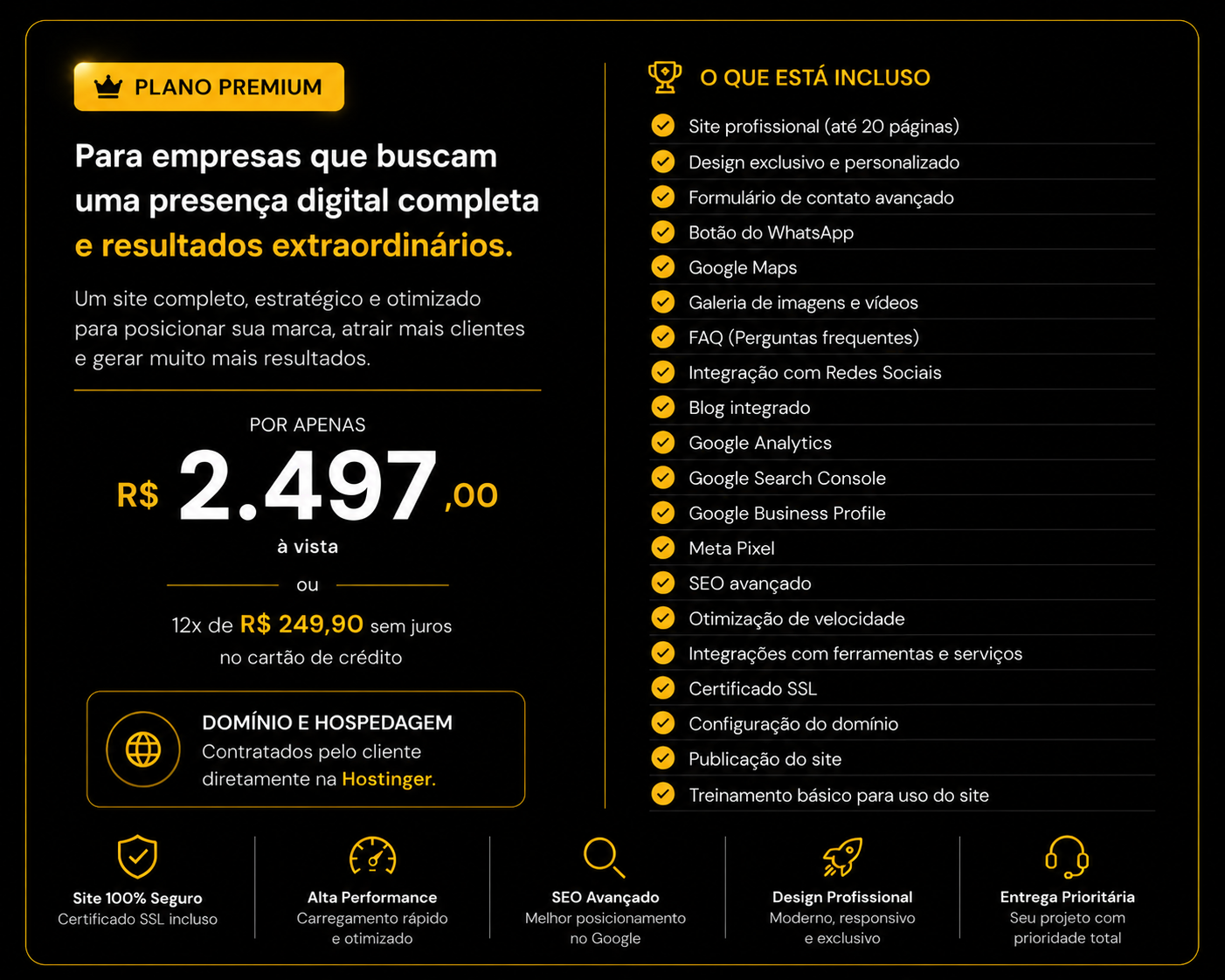 Plano Site Premium