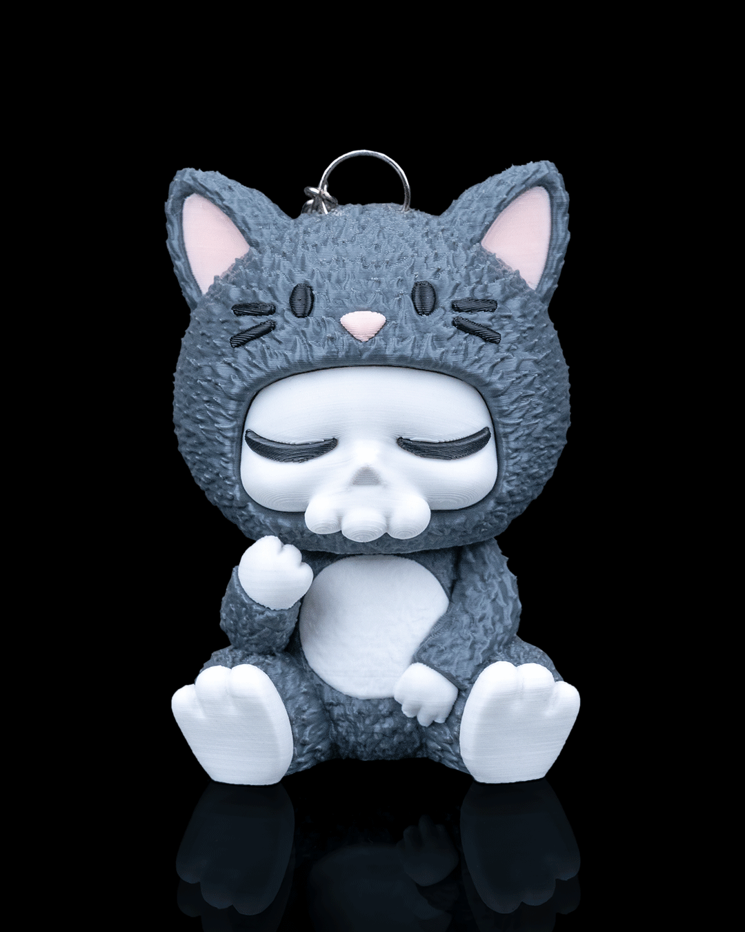 Sleeping Cat Keychain